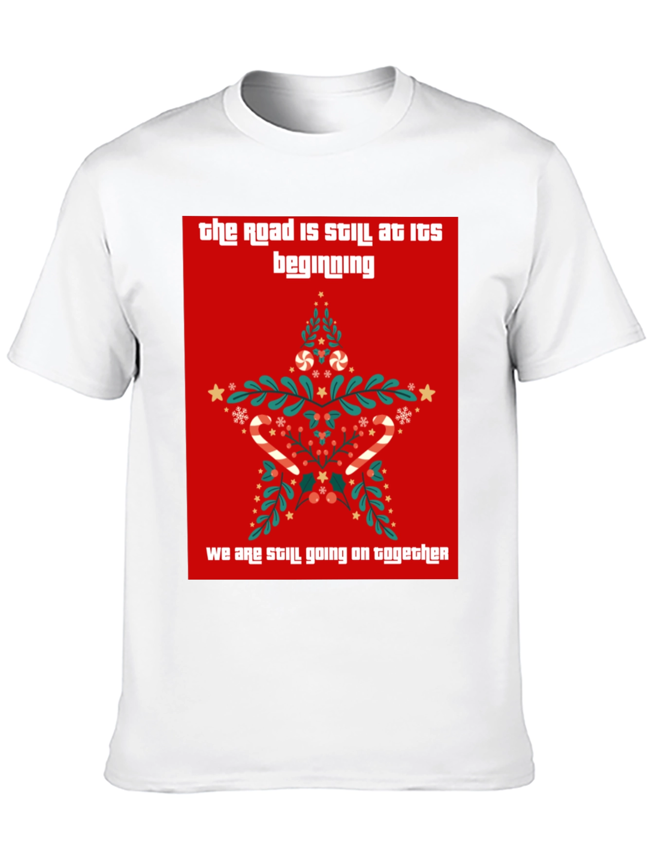 Festive Holiday Christmas Star Graphic Tee Shirt