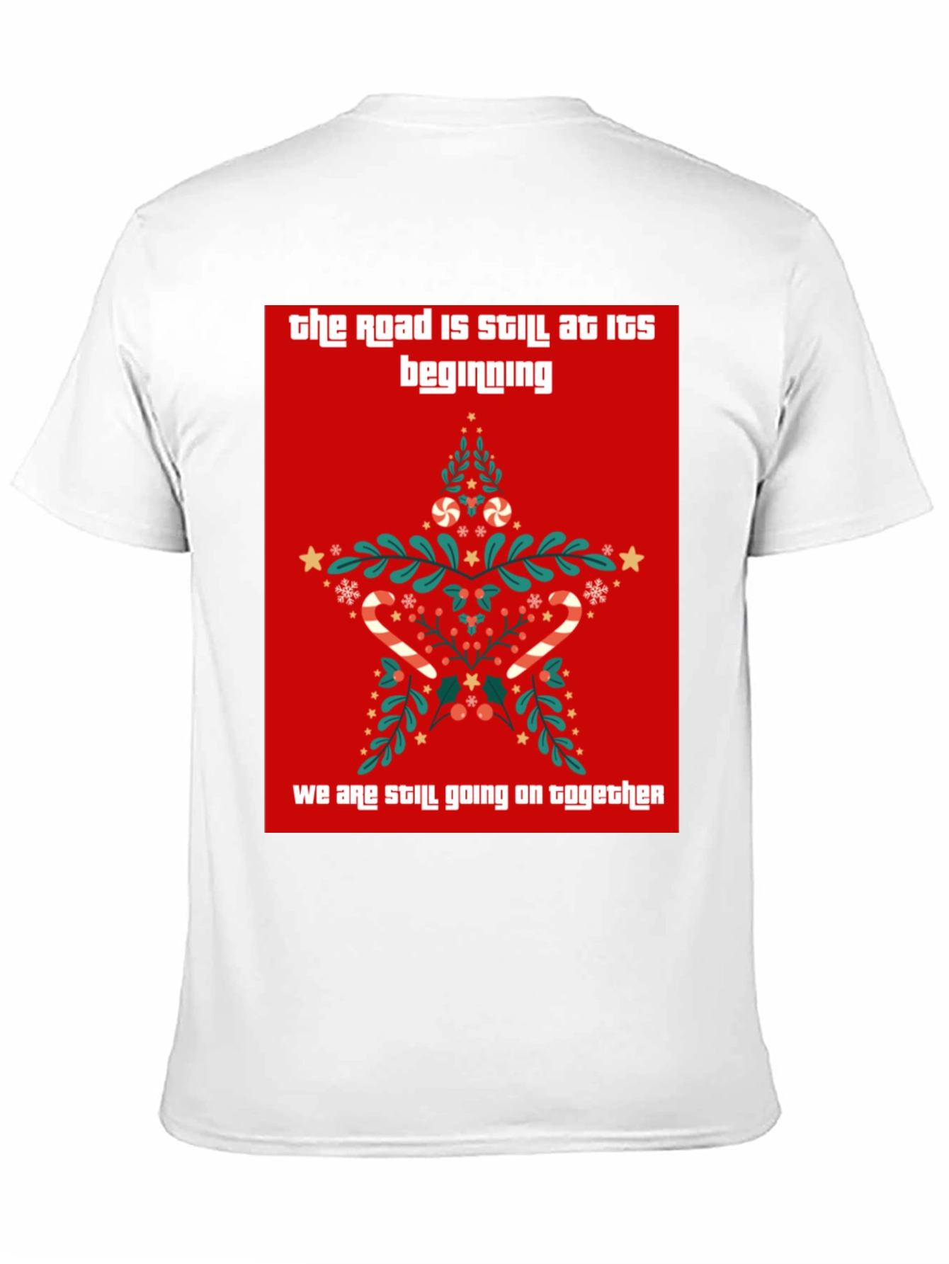 Festive Holiday Christmas Star Graphic Tee Shirt