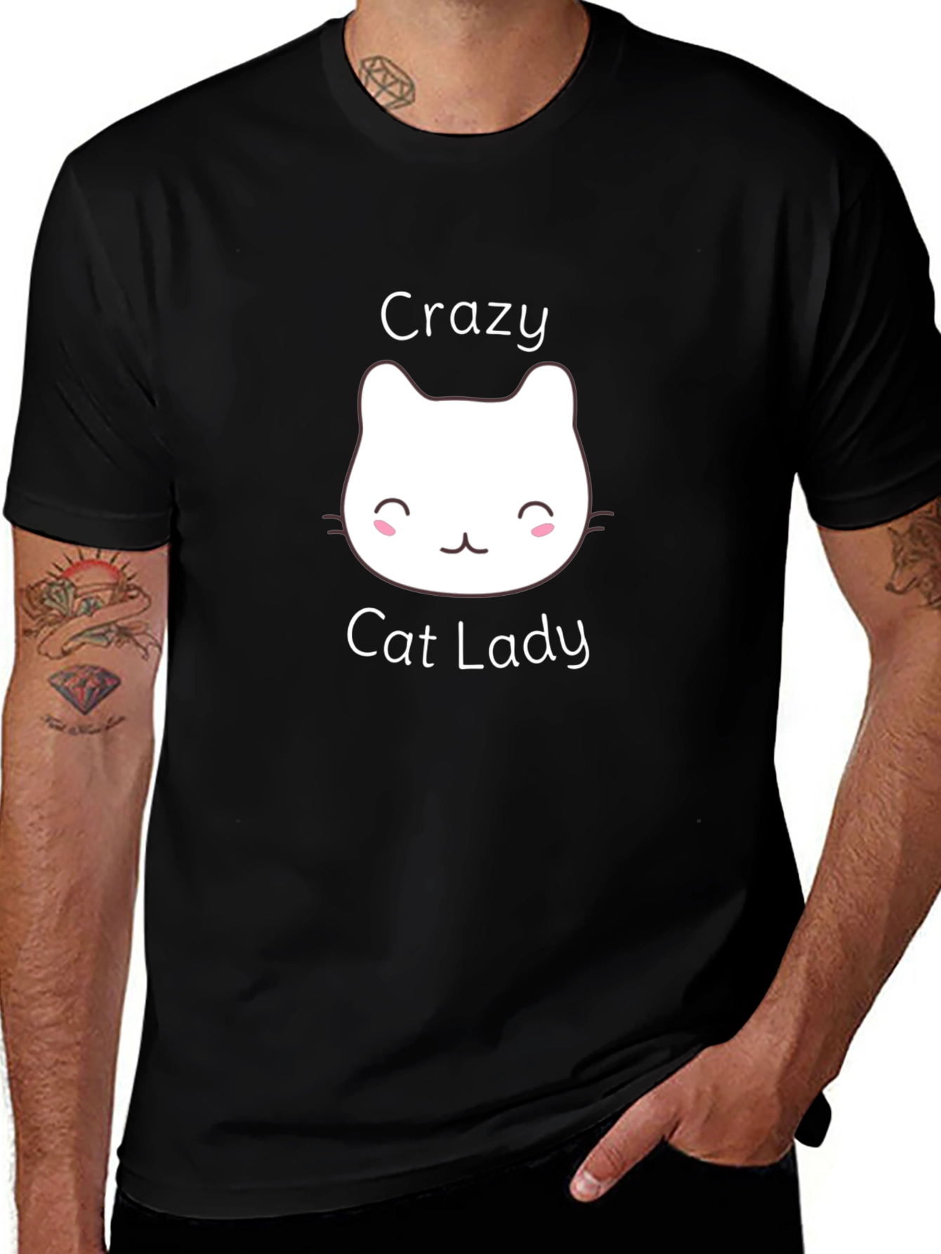 Crazy Cat Lady Graphic Tee - Unisex Black T-Shirt