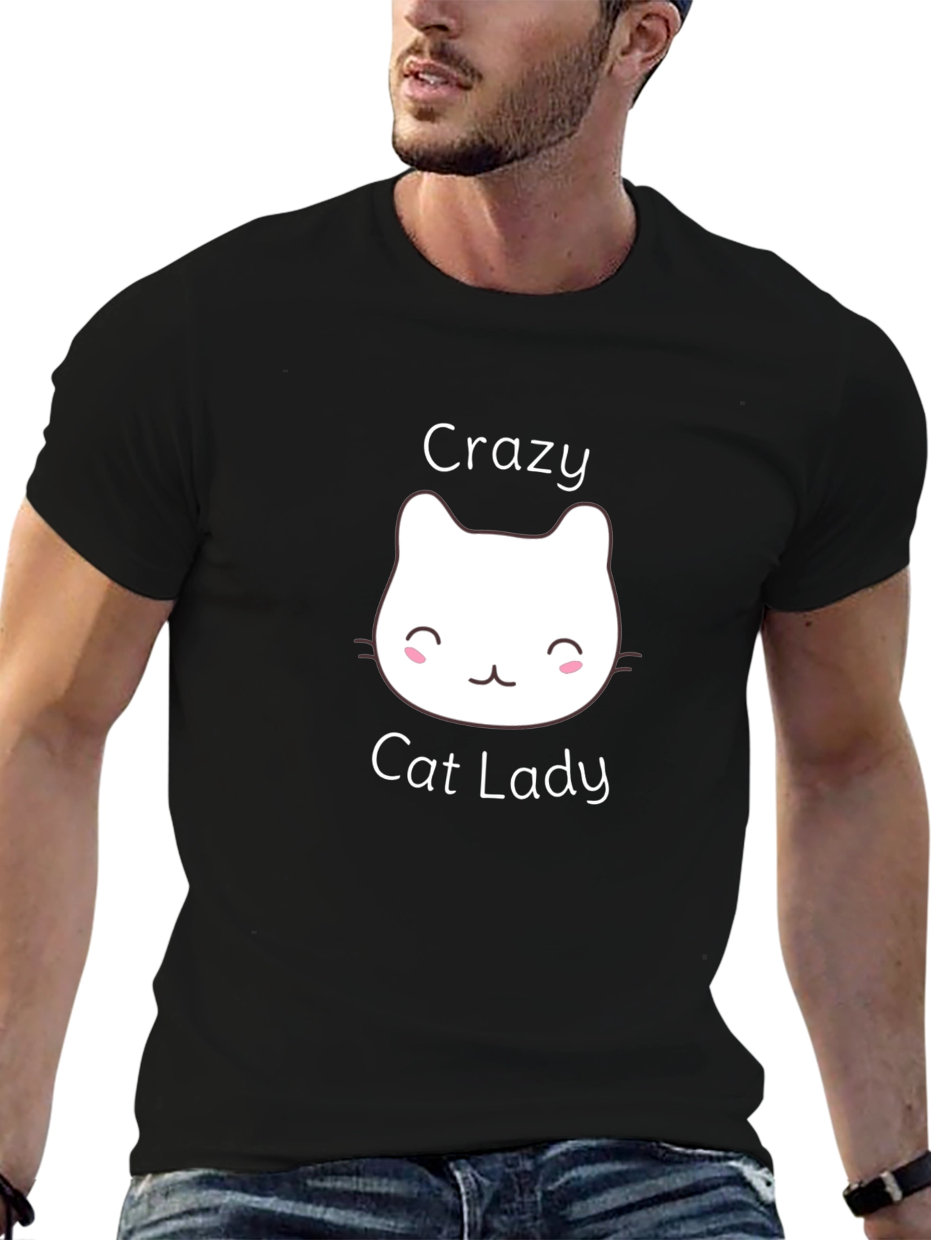 Crazy Cat Lady Graphic Tee - Unisex Black T-Shirt