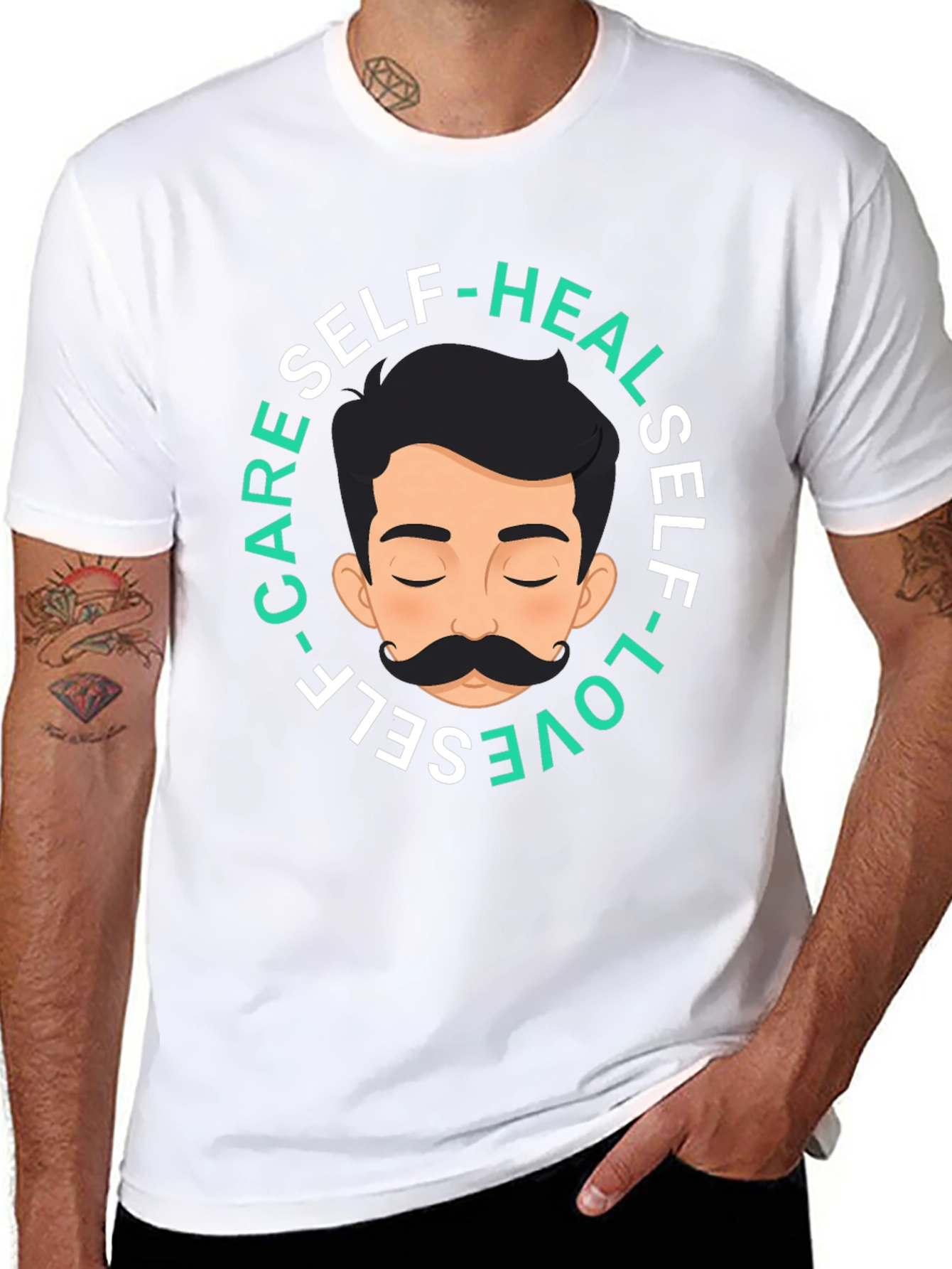 Self-Care Tee: Heal Love Care - Stylish Comfort