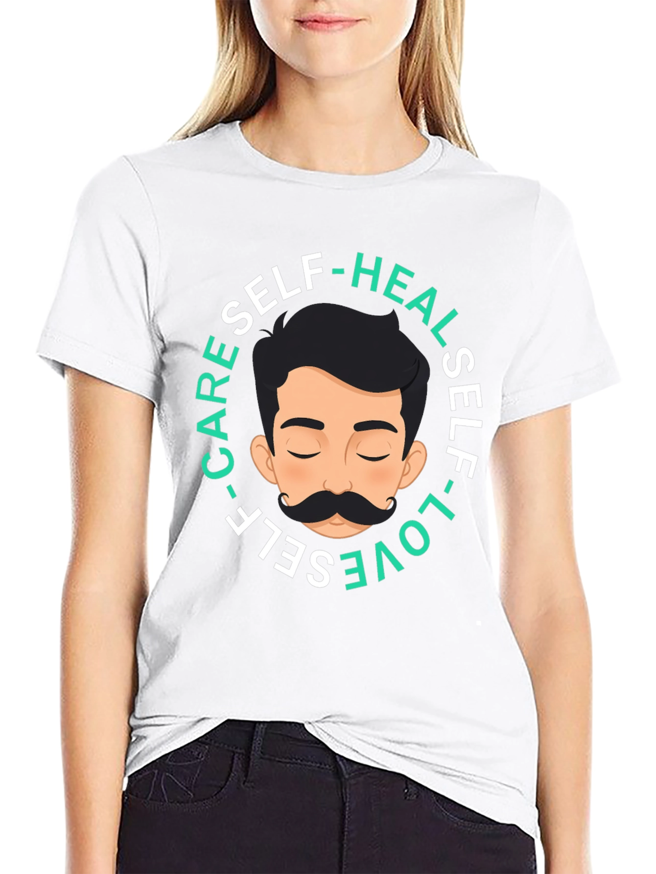 Self-Care Tee: Heal Love Care - Stylish Comfort