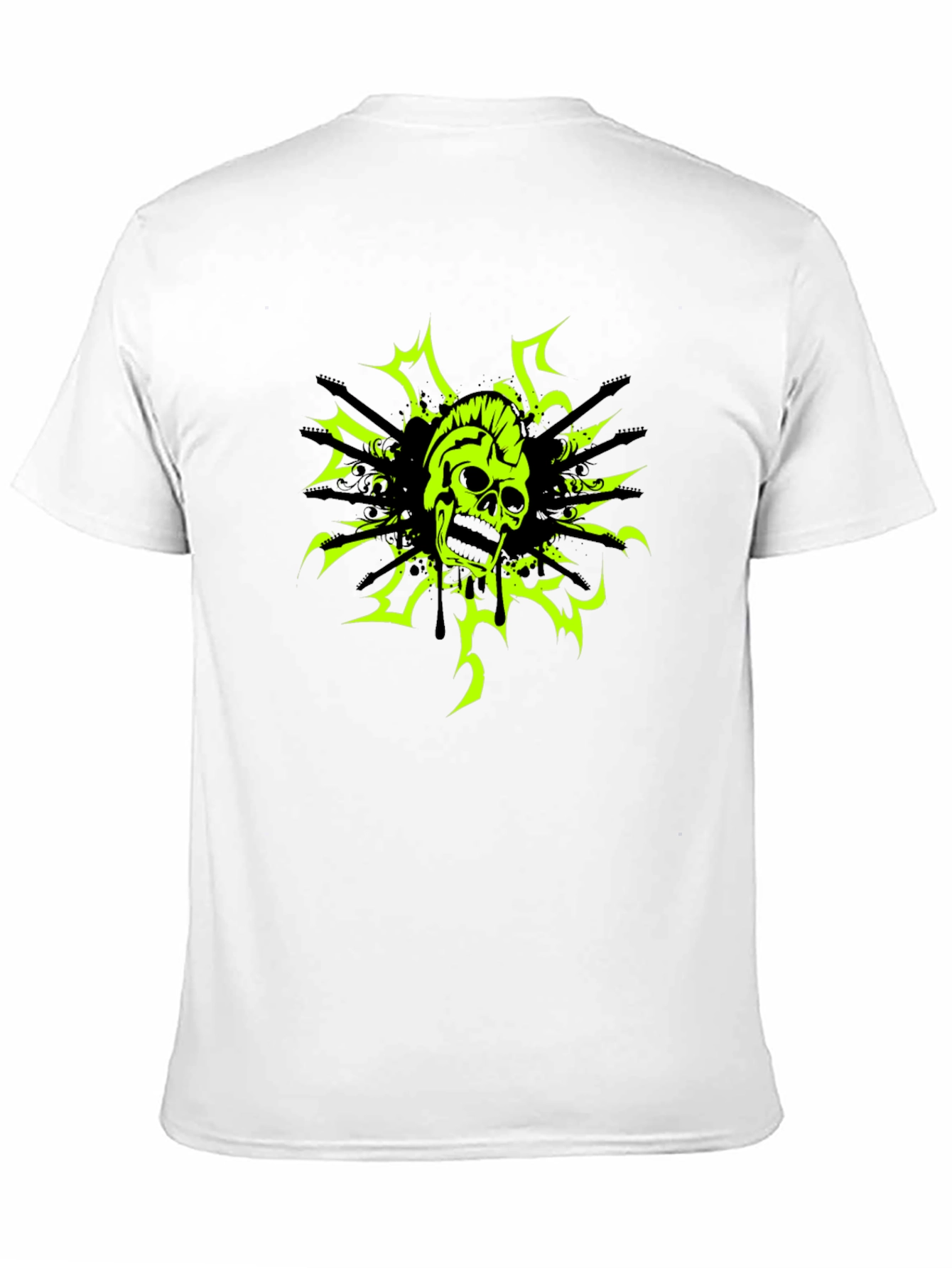 Skull & Guitars Graphic Tee - Black