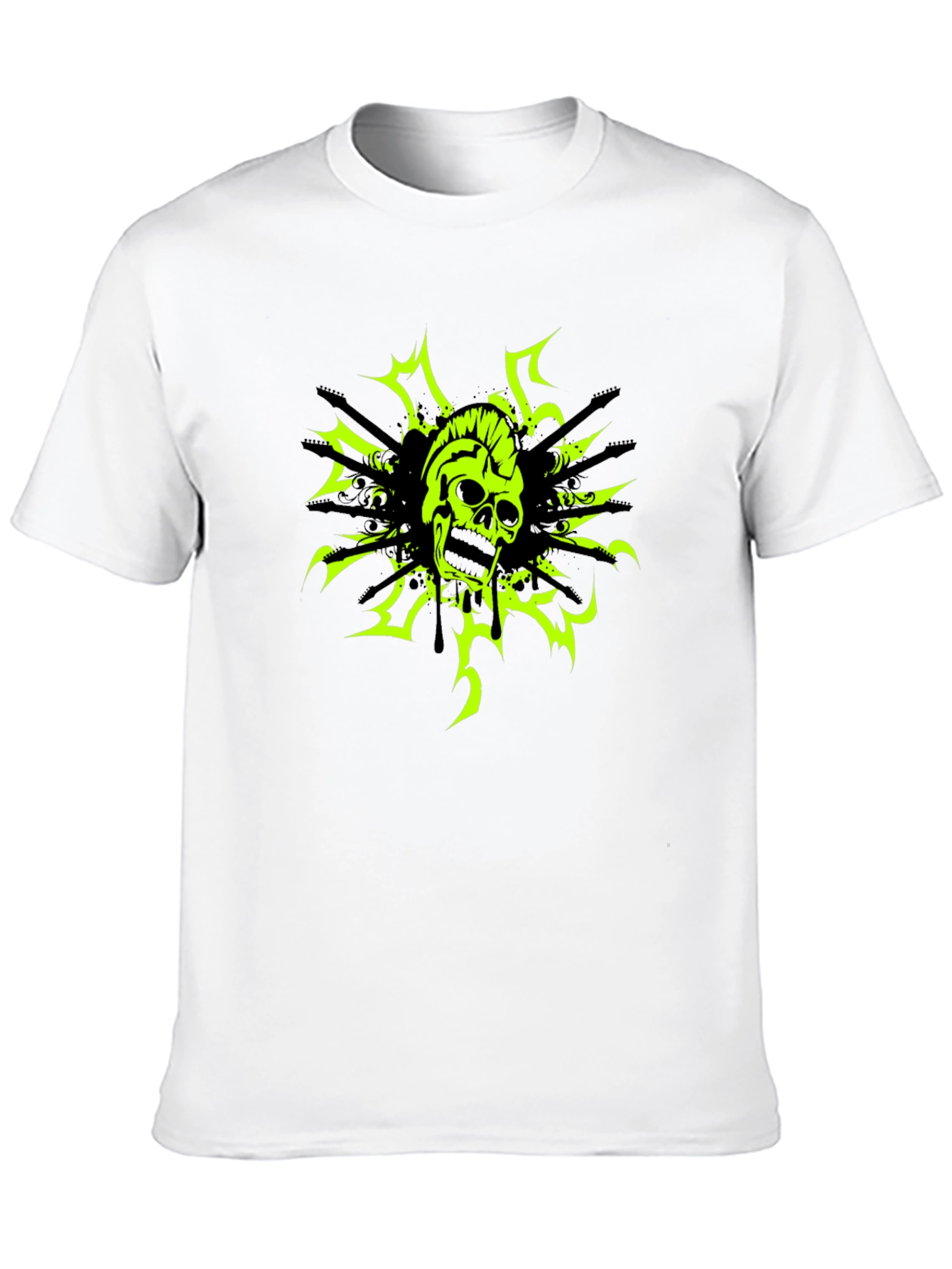 Skull & Guitars Graphic Tee - Black