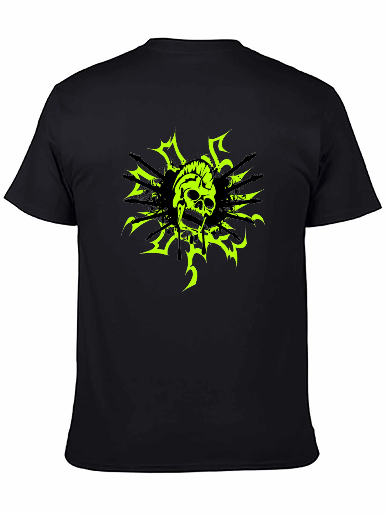 Skull & Guitars Graphic Tee - Black