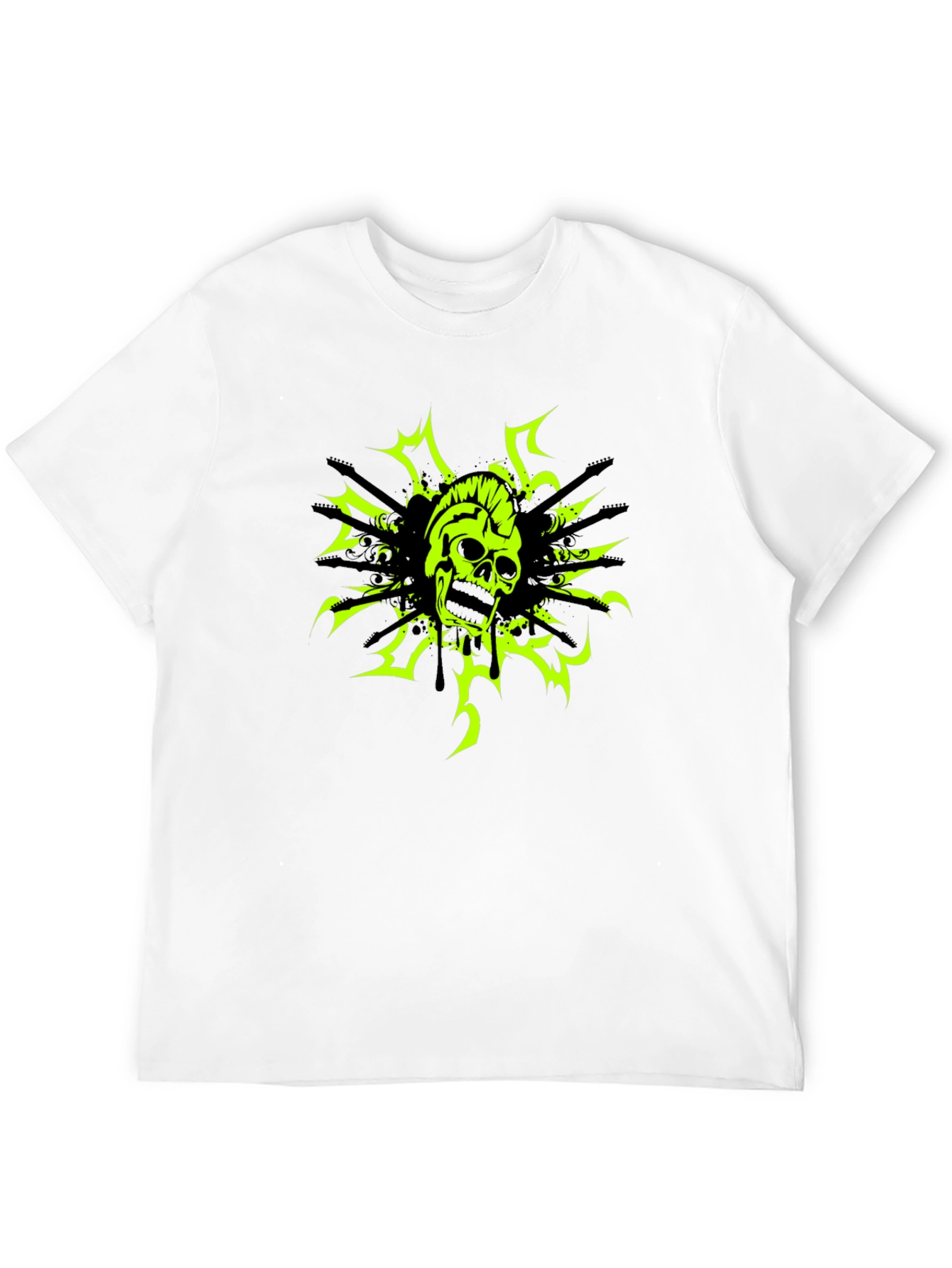 Skull & Guitars Graphic Tee - Black