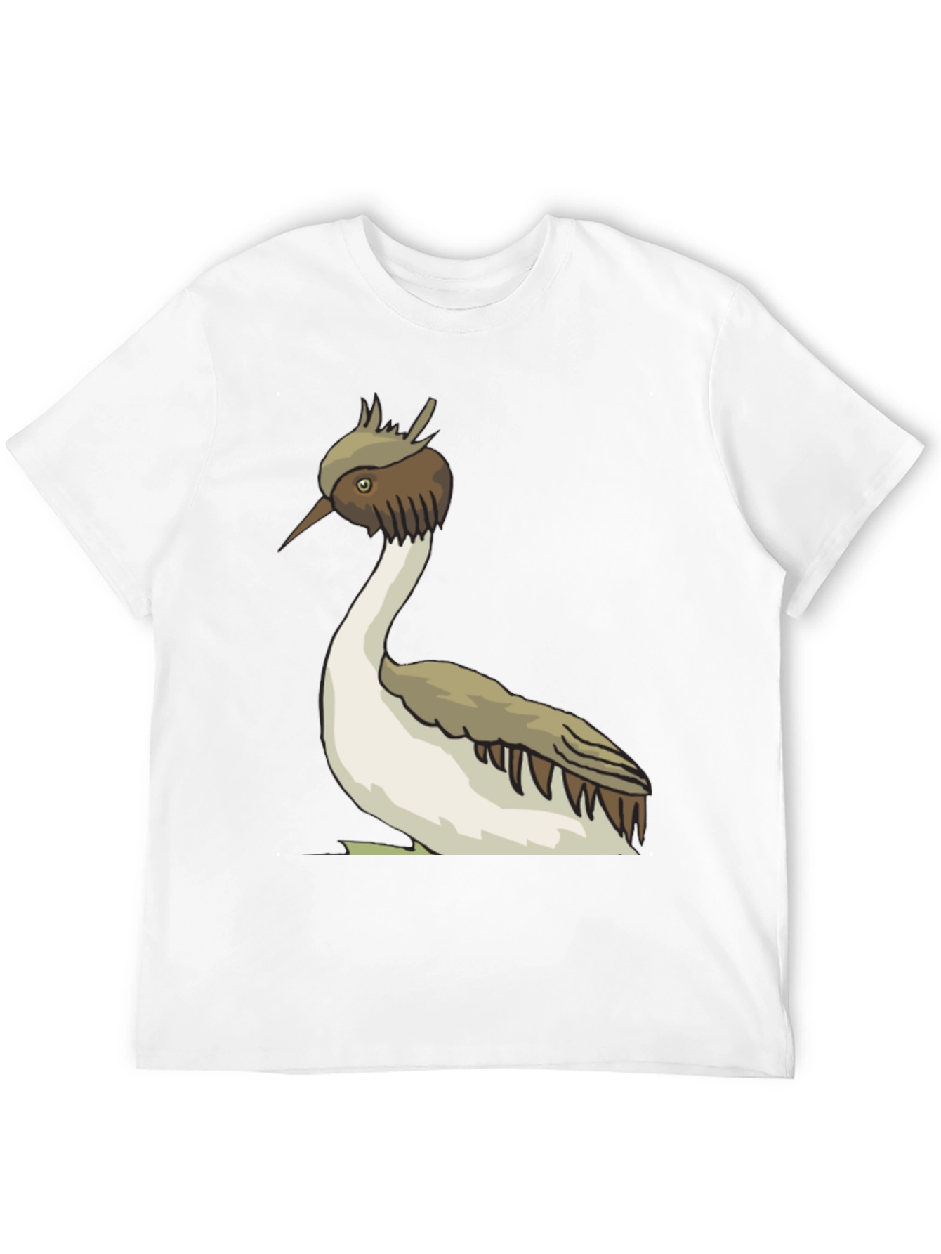 Unique Bird Graphic Tee - Black Cotton Blend