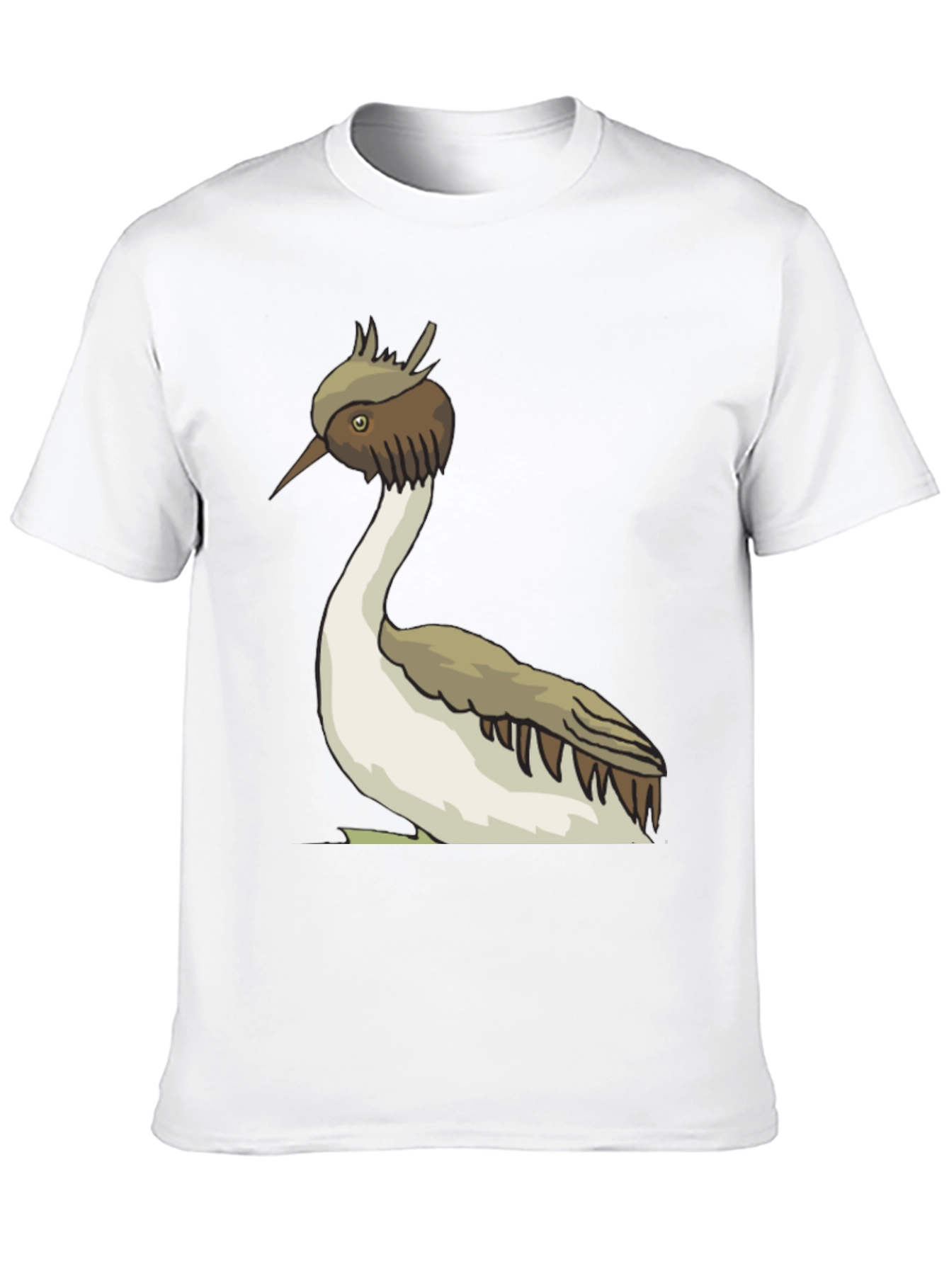 Unique Bird Graphic Tee - Black Cotton Blend