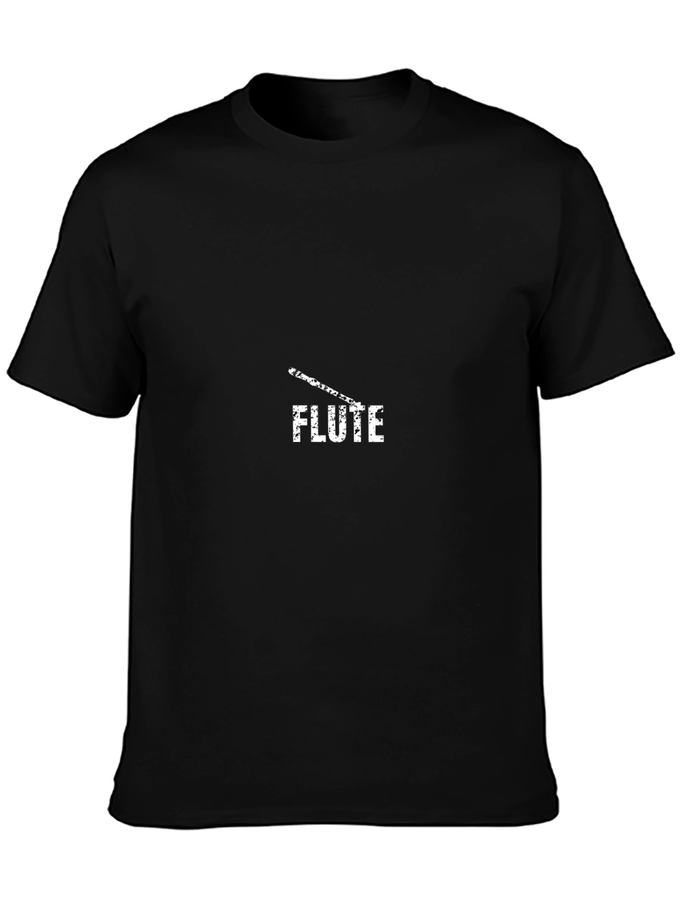 Flute Graphic T-Shirt - Black Cotton Tee
