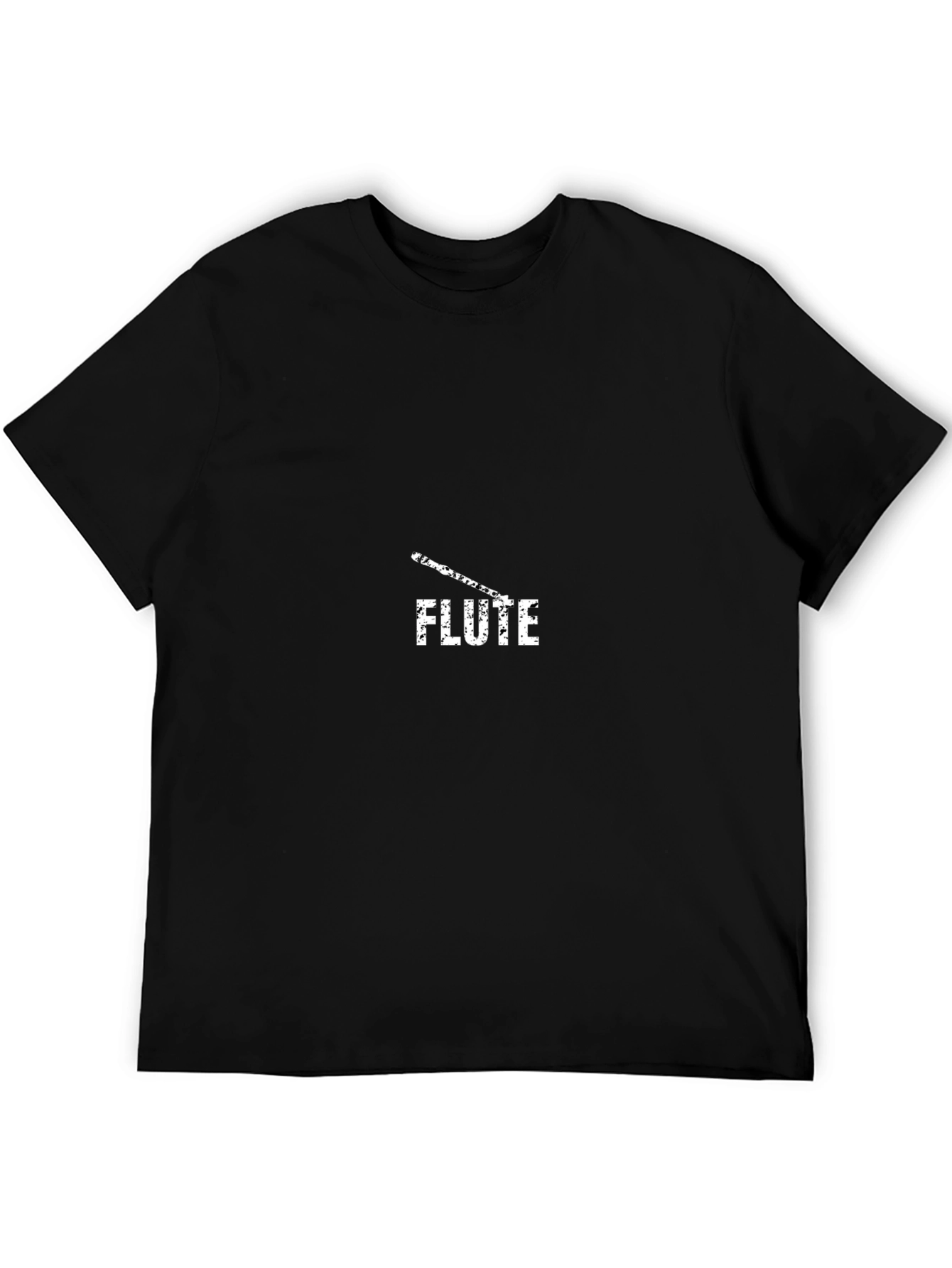 Flute Graphic T-Shirt - Black Cotton Tee