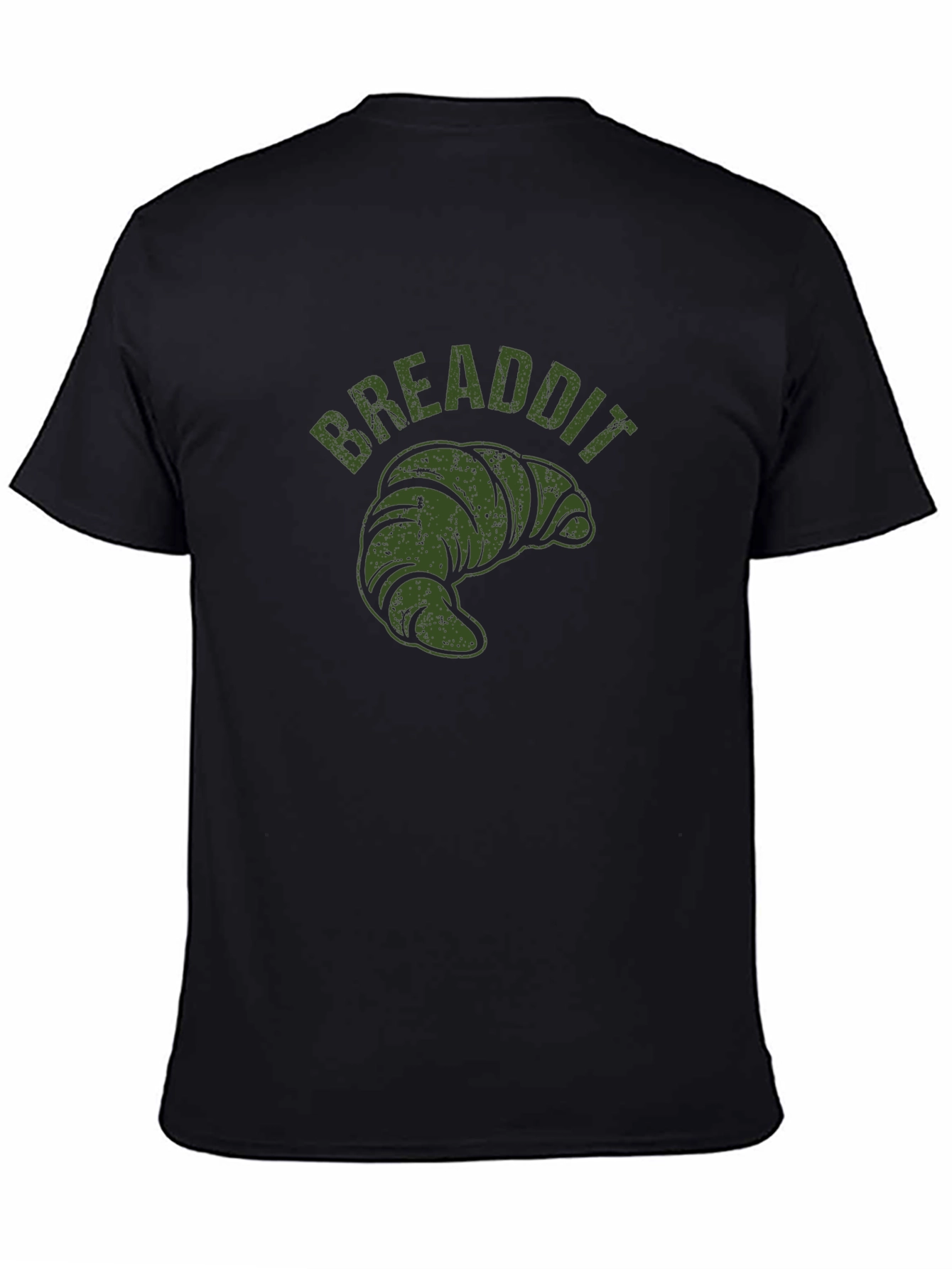 BREADDIT Croissant Black T-Shirt