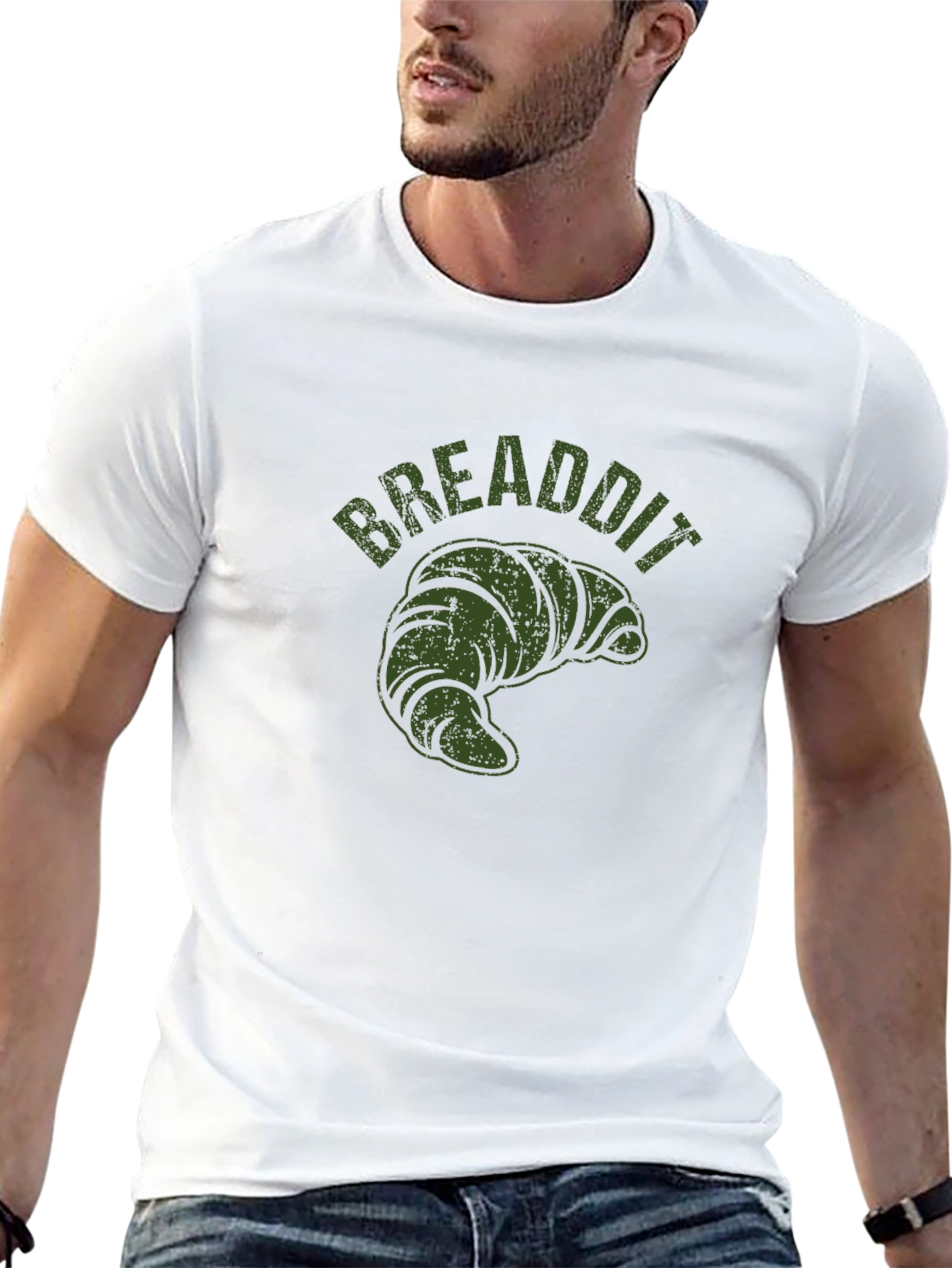 BREADDIT Croissant Black T-Shirt