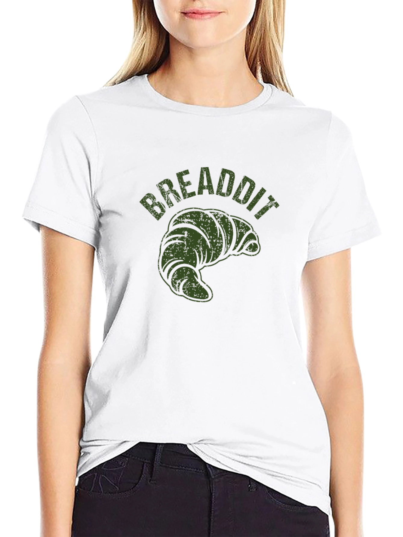 BREADDIT Croissant Black T-Shirt