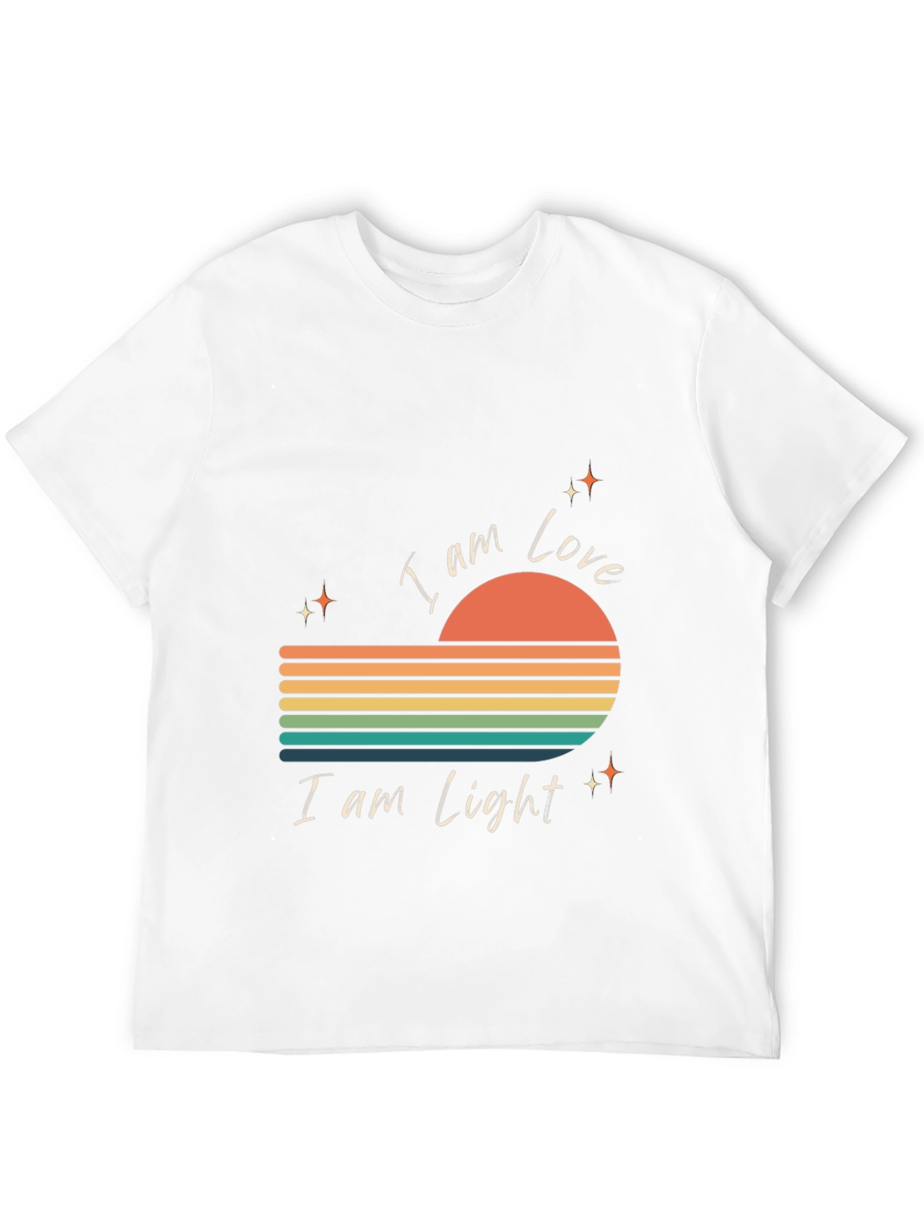I Am Love I Am Light Retro Graphic Tee