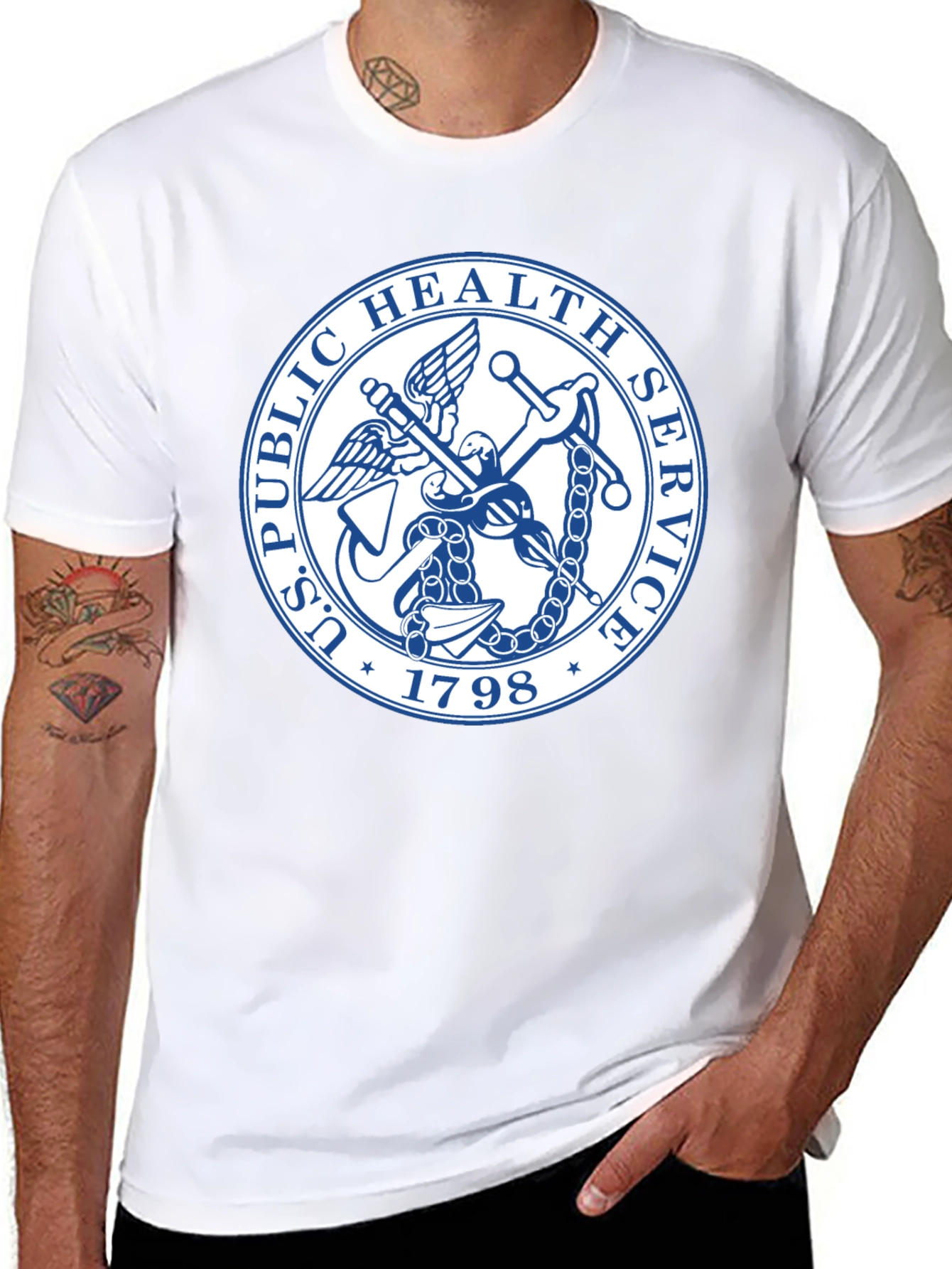 US Public Health Service Seal Black T-Shirt