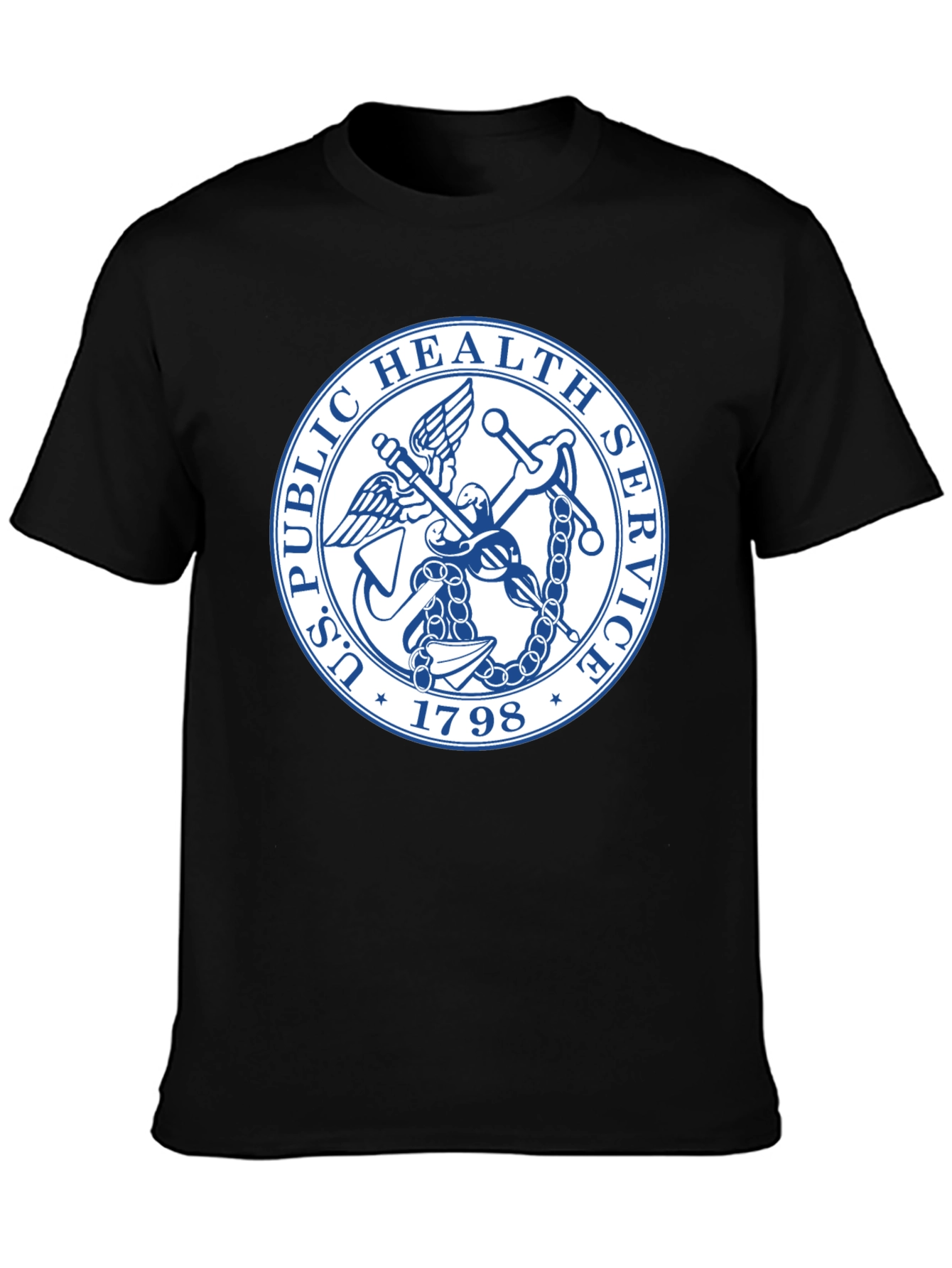 US Public Health Service Seal Black T-Shirt