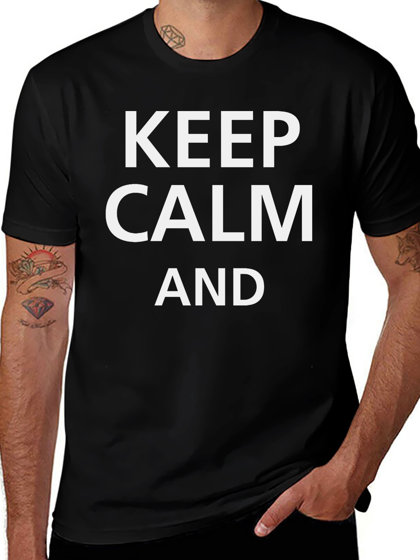 Keep Calm Graphic Tee - Black T-Shirt