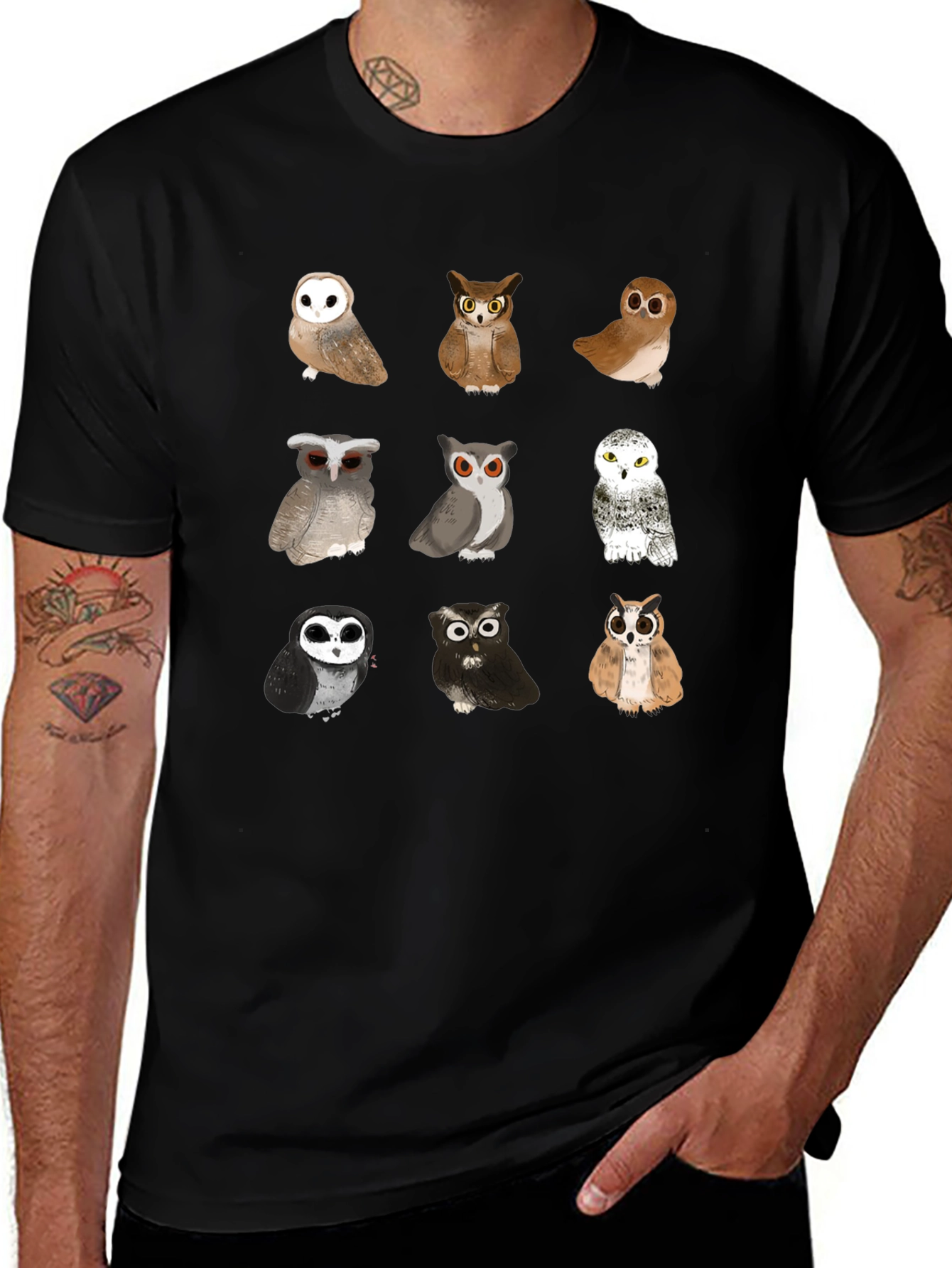 Owl T-Shirt - Unique Bird Design