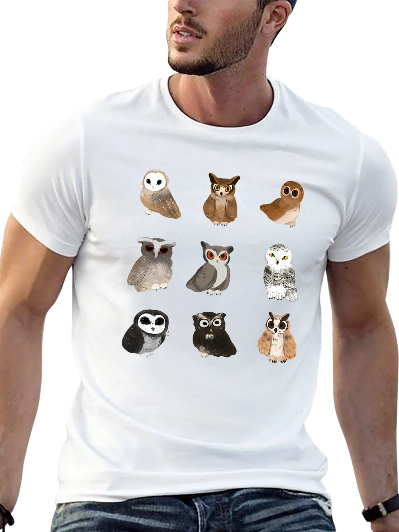 Owl T-Shirt - Unique Bird Design