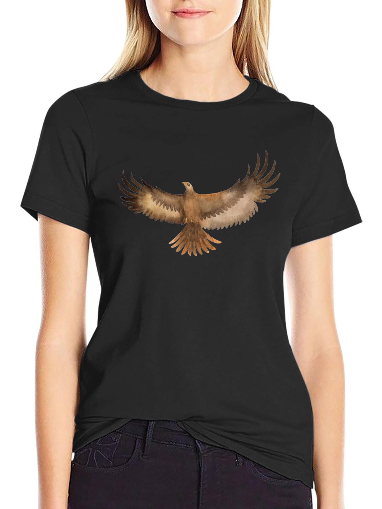 Eagle Graphic Tee - Stylish Mens Black T-Shirt