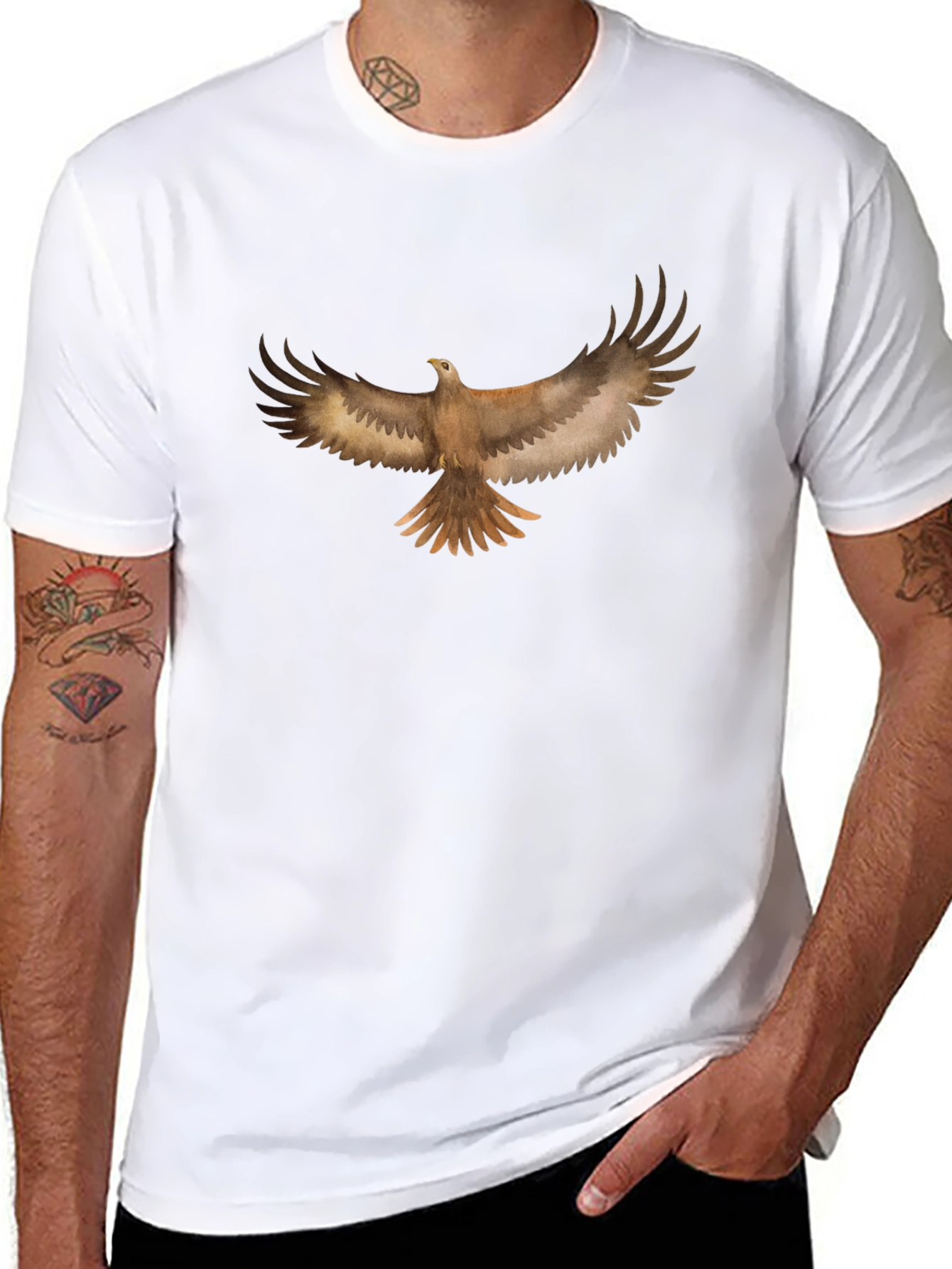 Eagle Graphic Tee - Stylish Mens Black T-Shirt