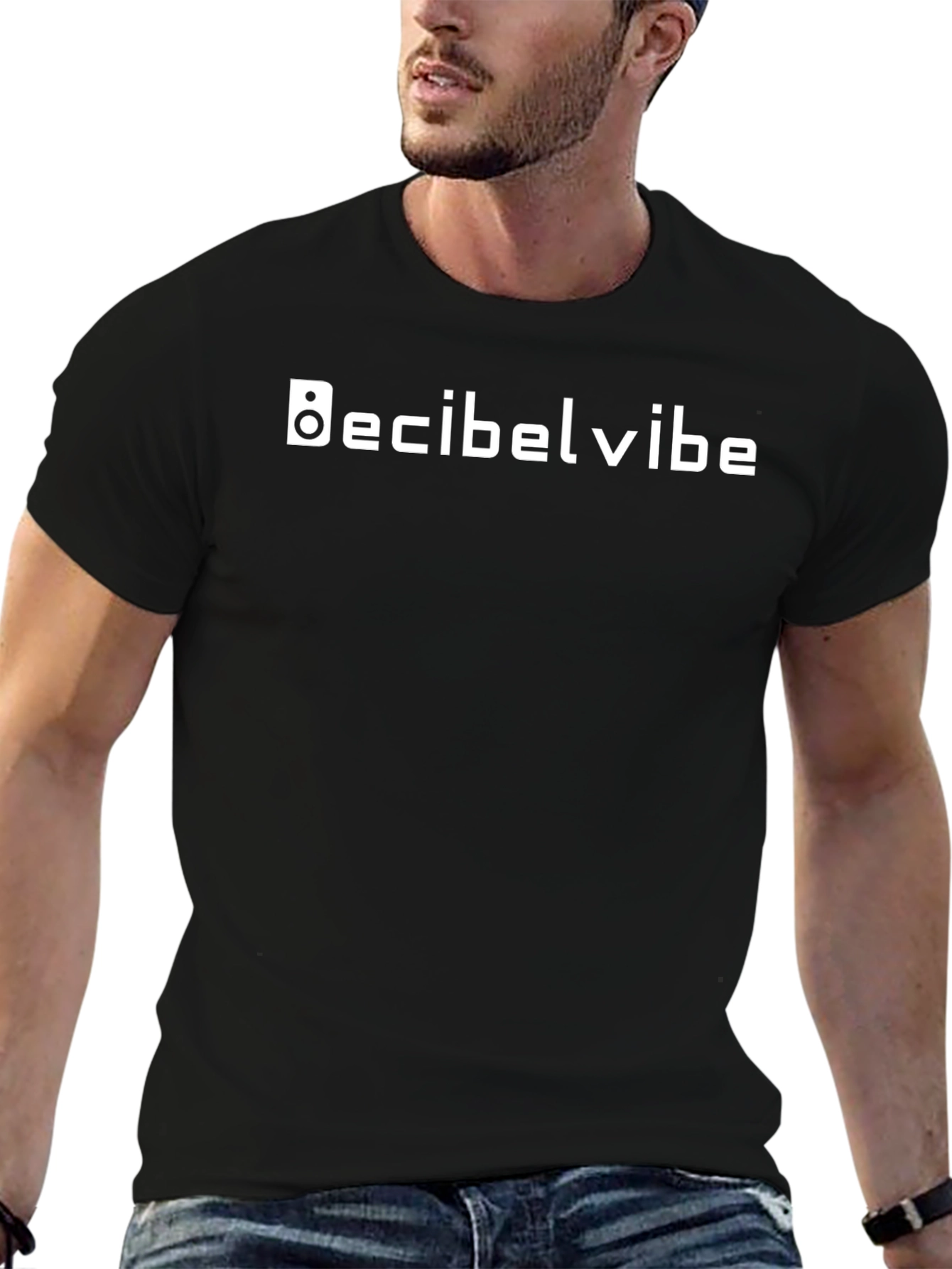 Decibel Vibe Black T-Shirt - Stylish Graphic Tee
