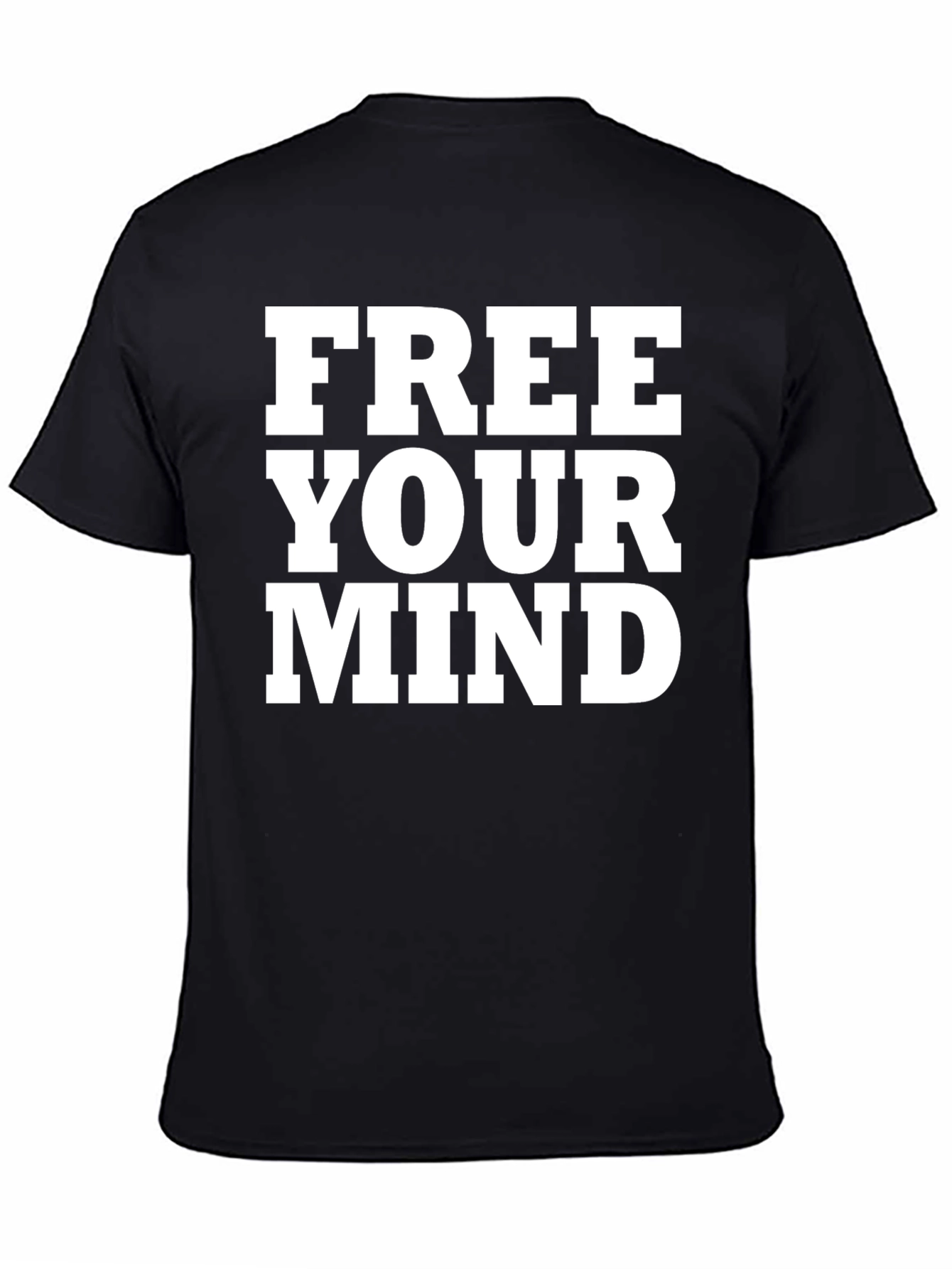 Free Your Mind Graphic Tee - Black Cotton T-Shirt