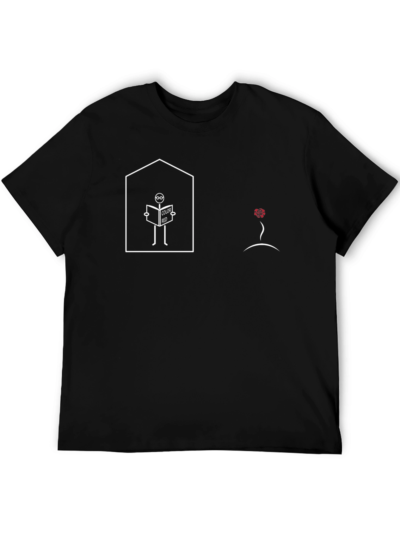 Stick Figure Reader T-Shirt - Black