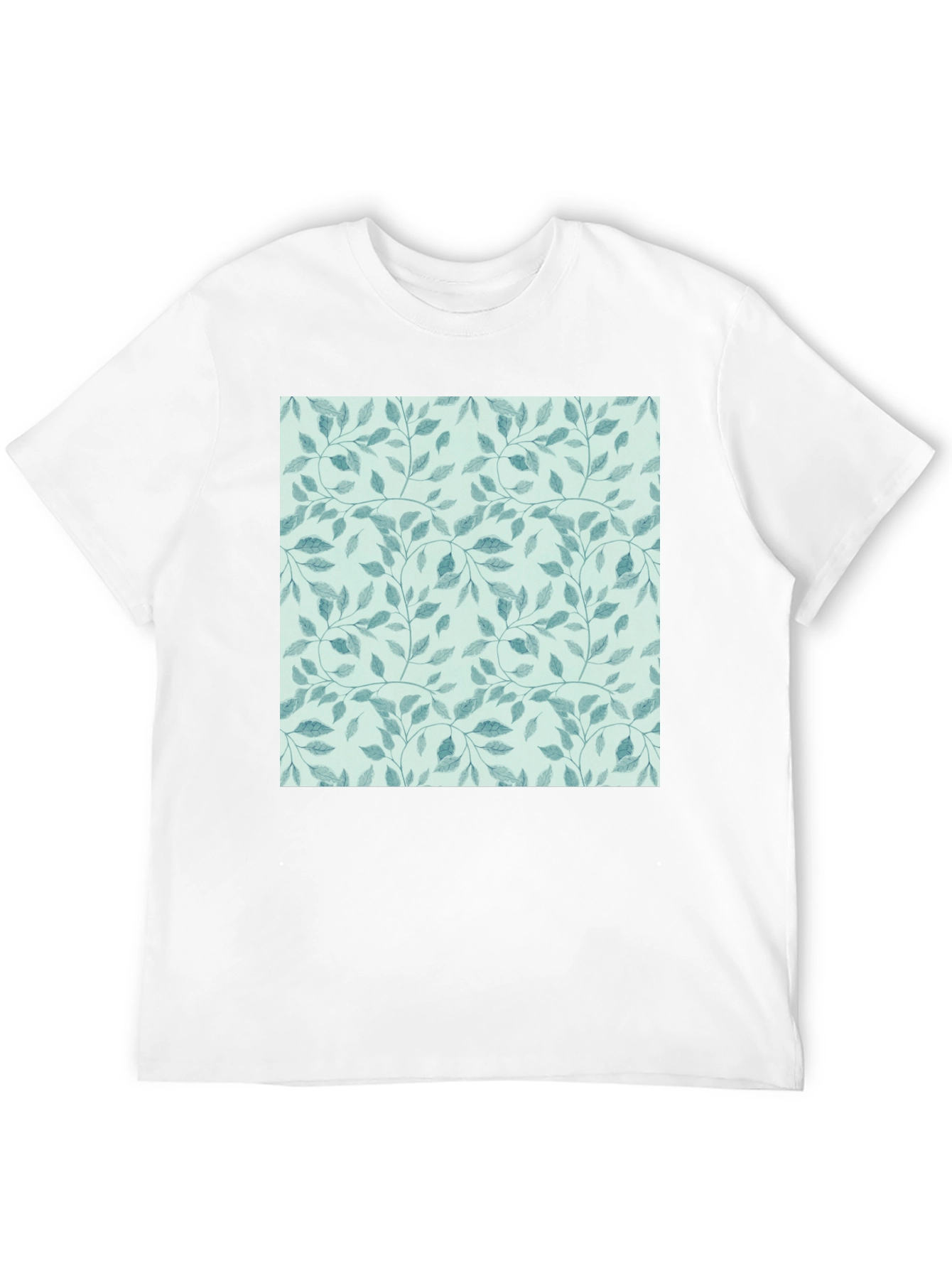 Nature Pattern Black T-Shirt
