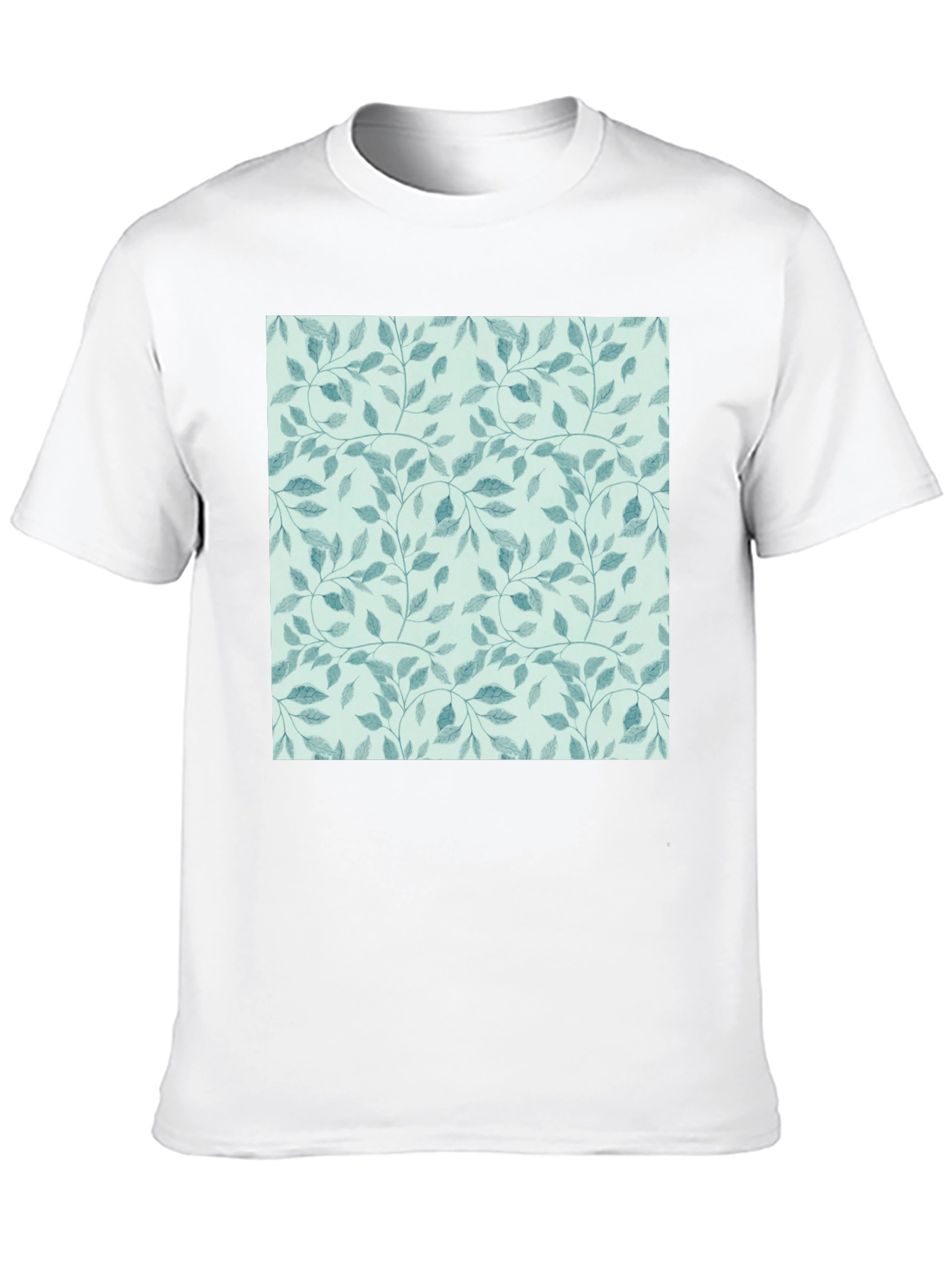 Nature Pattern Black T-Shirt