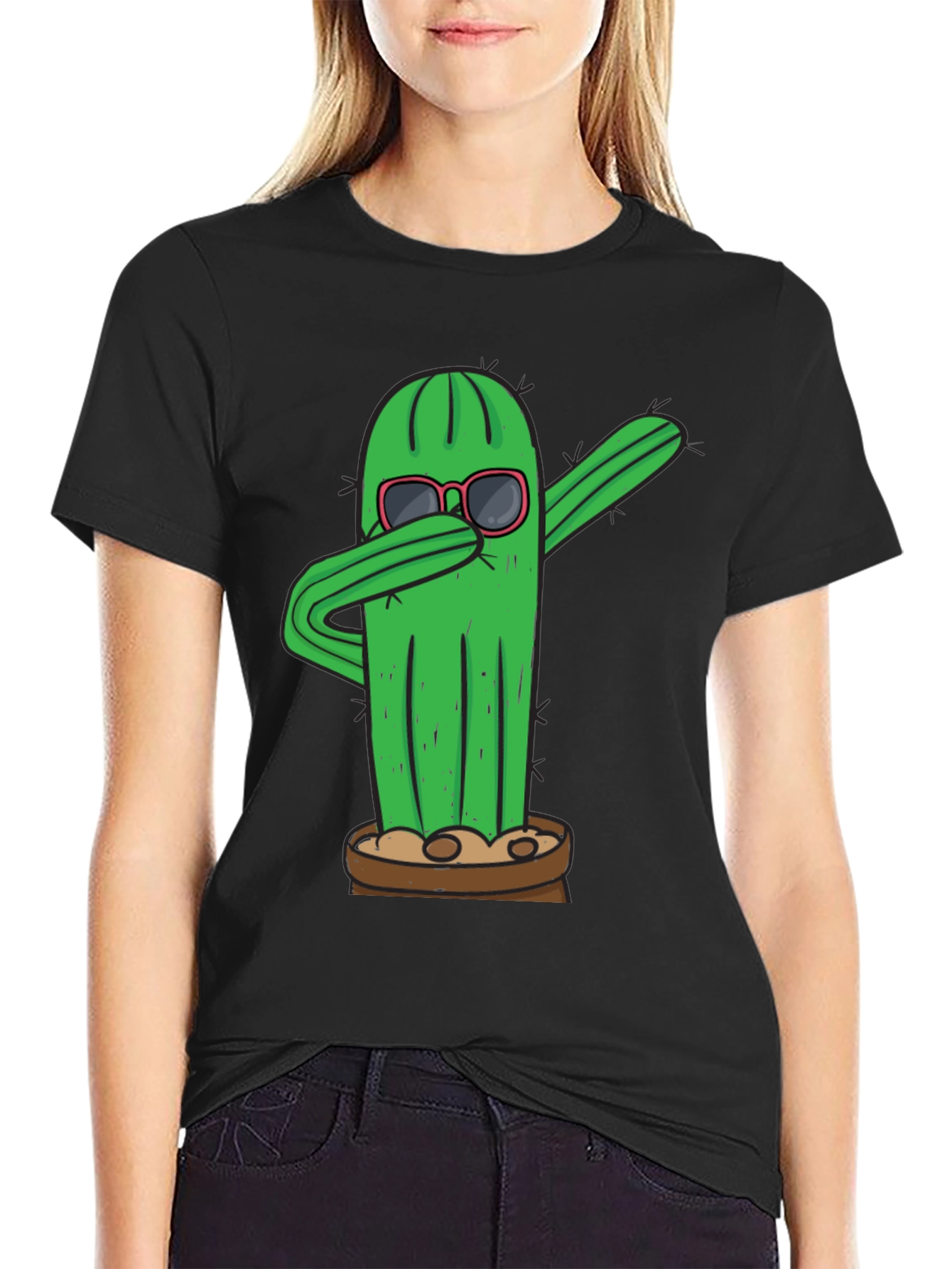 Dabbing Cactus T-Shirt - Funny Plant Tee