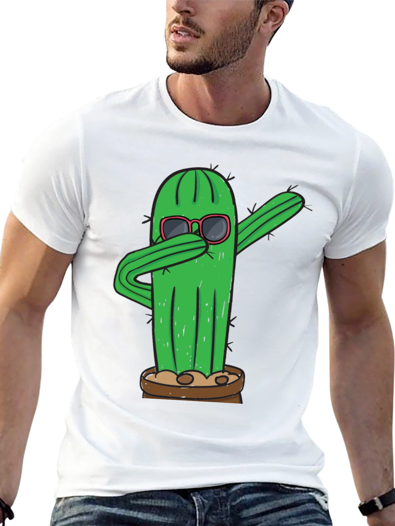 Dabbing Cactus T-Shirt - Funny Plant Tee