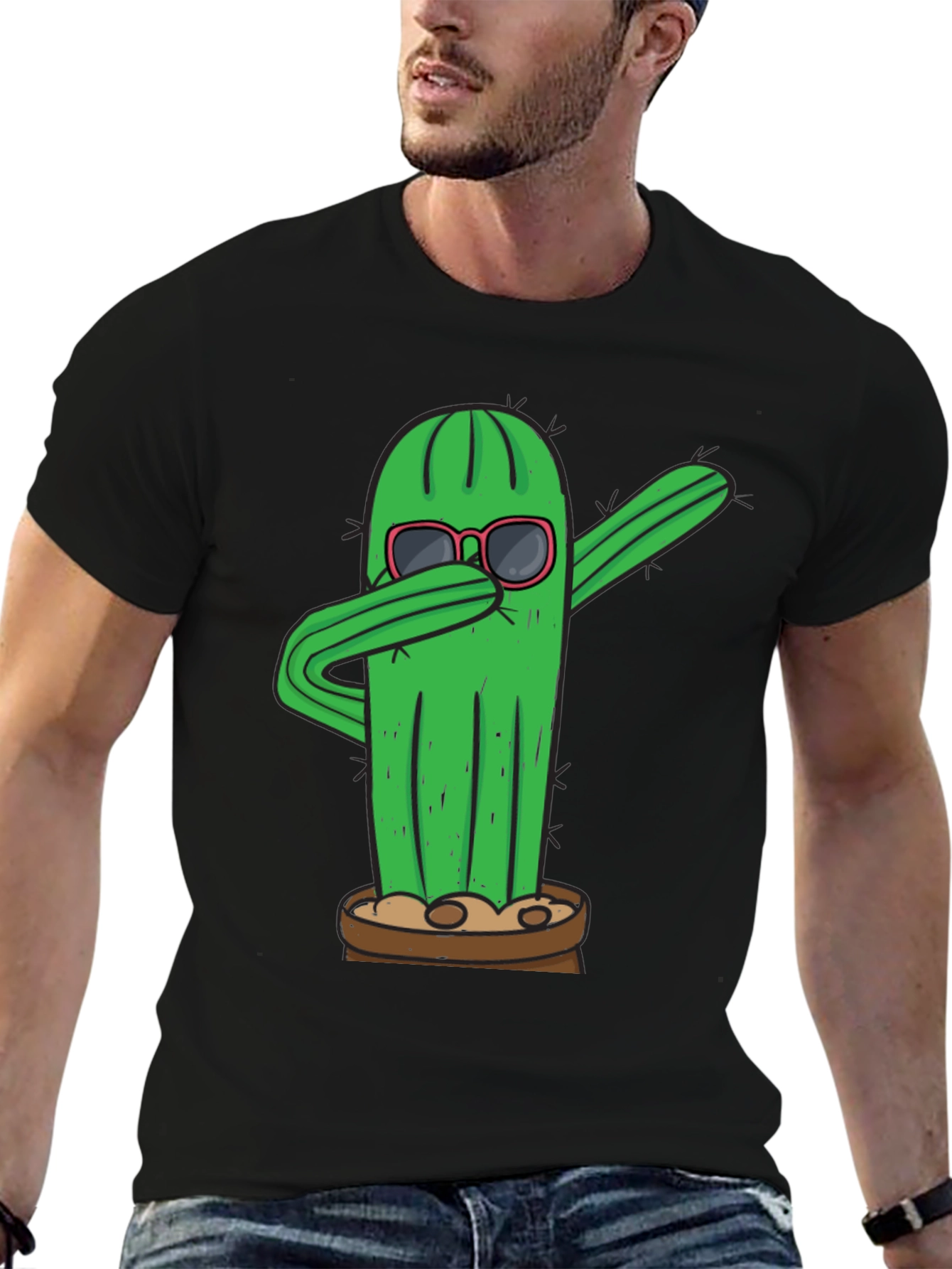 Dabbing Cactus T-Shirt - Funny Plant Tee