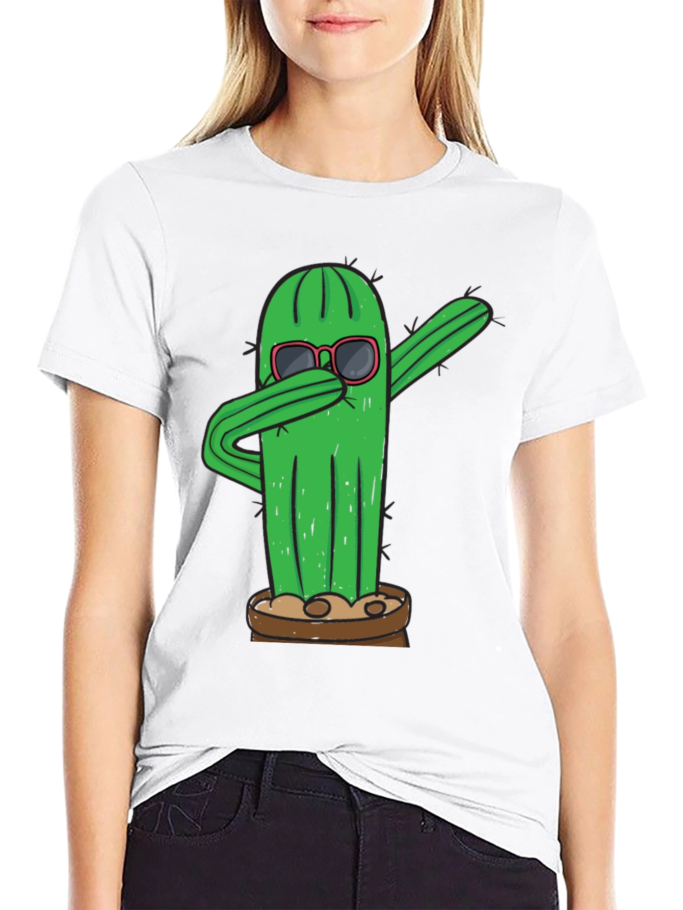Dabbing Cactus T-Shirt - Funny Plant Tee
