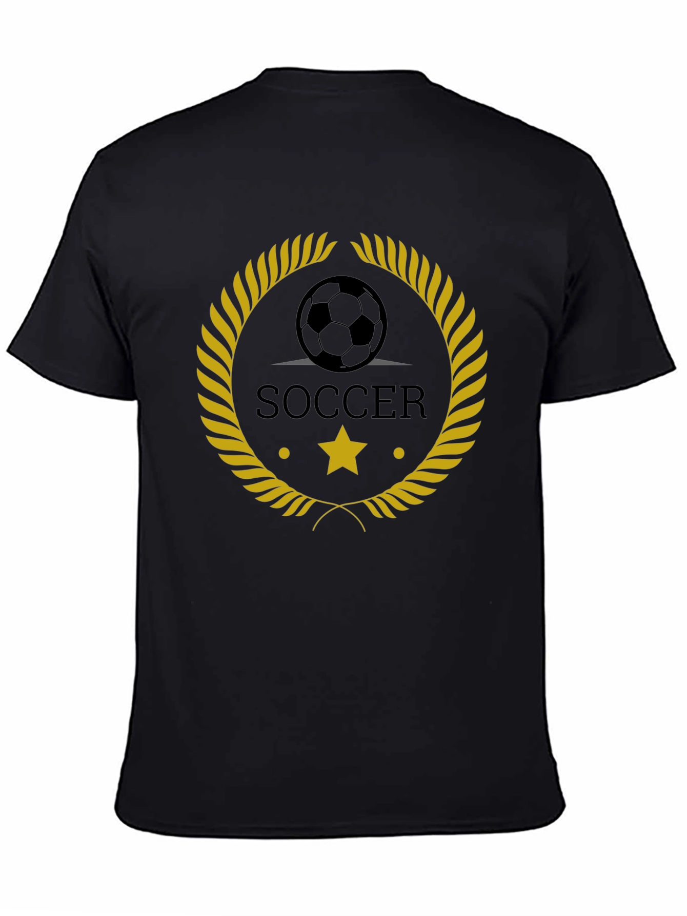 Soccer Emblem Black T-Shirt