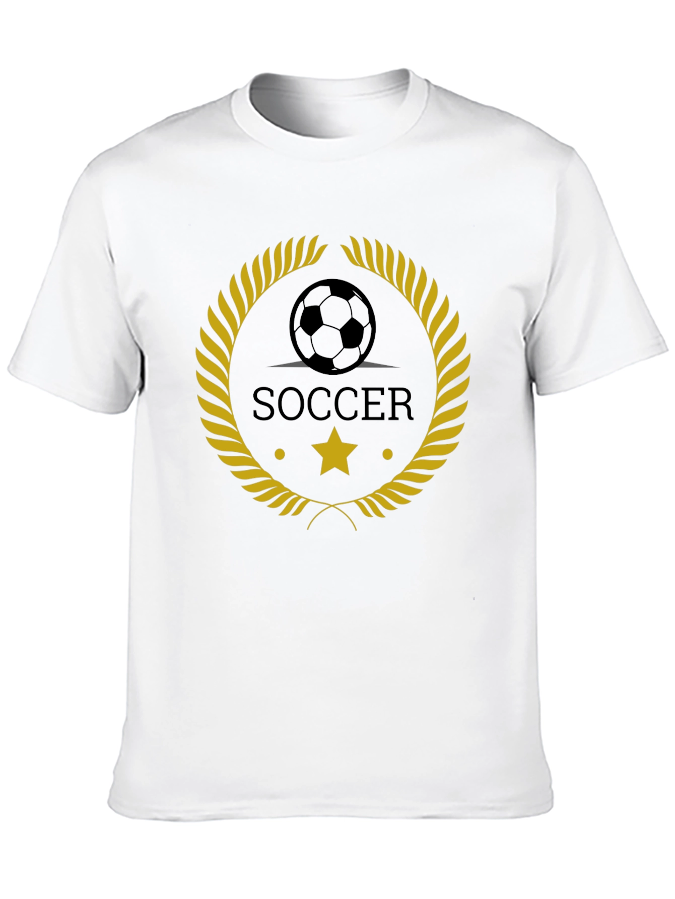 Soccer Emblem Black T-Shirt