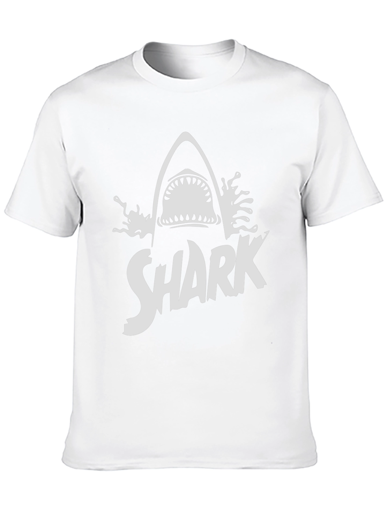 Shark Graphic Print Black T-Shirt