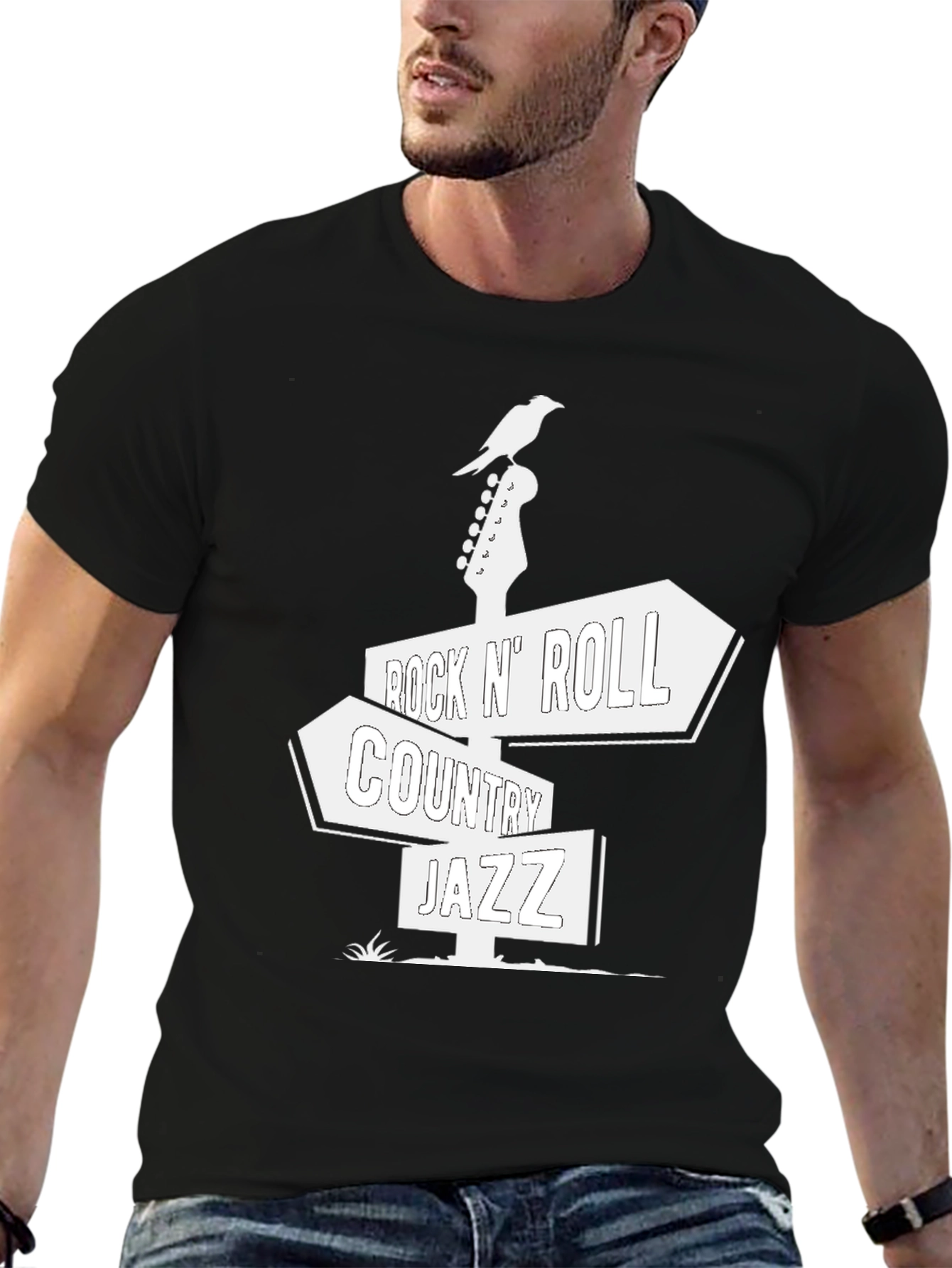 Rock N Roll Country Jazz Graphic Tee