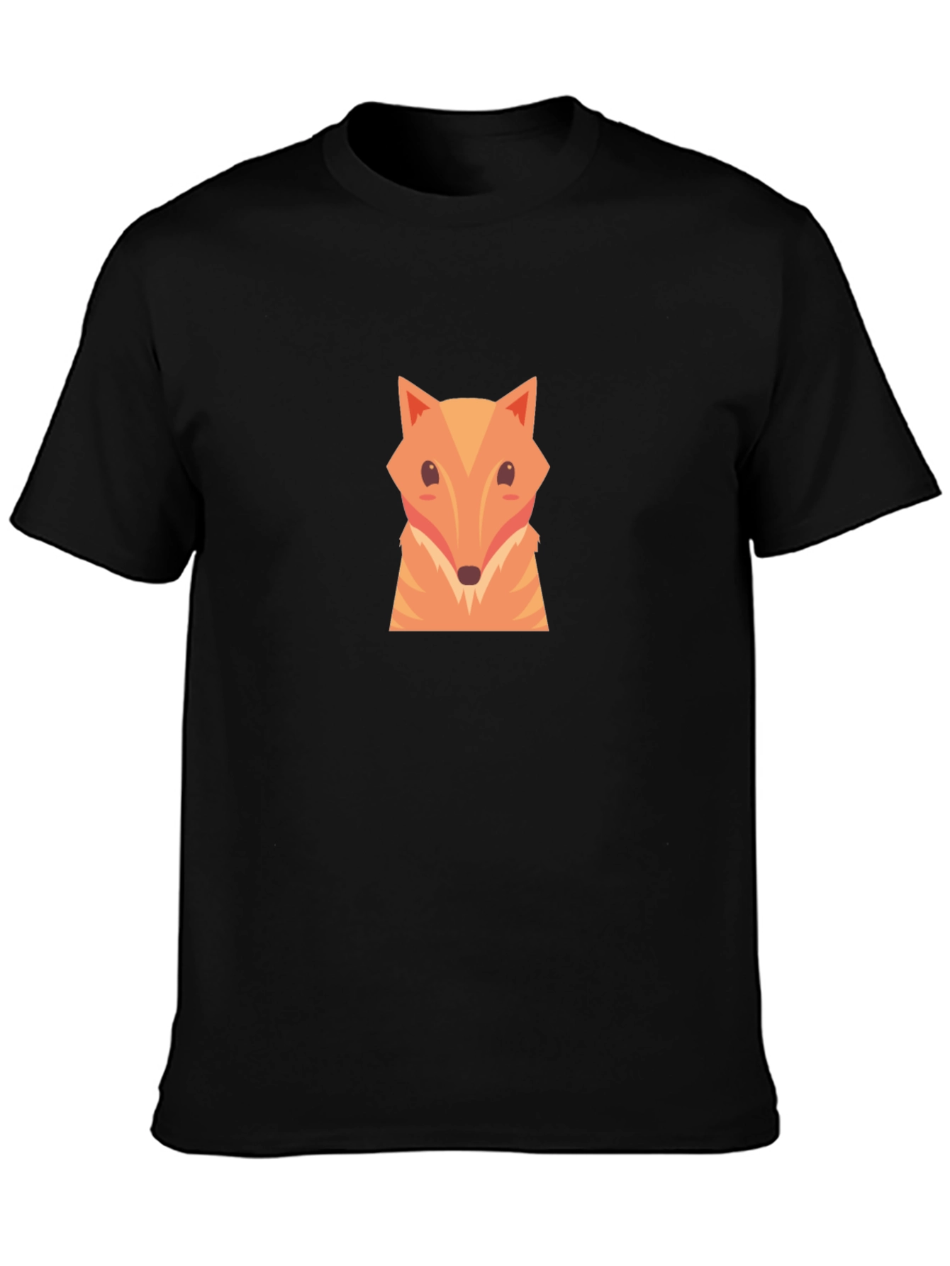 Fox Graphic Print Black T-Shirt