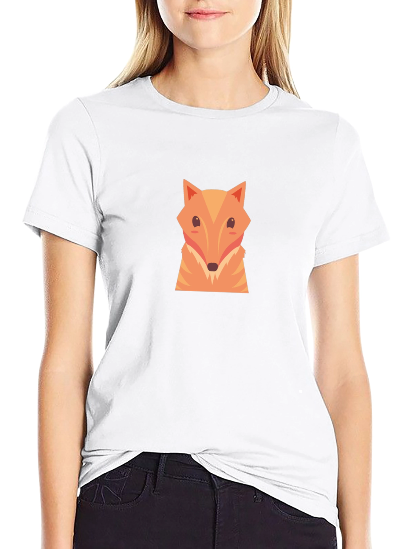 Fox Graphic Print Black T-Shirt