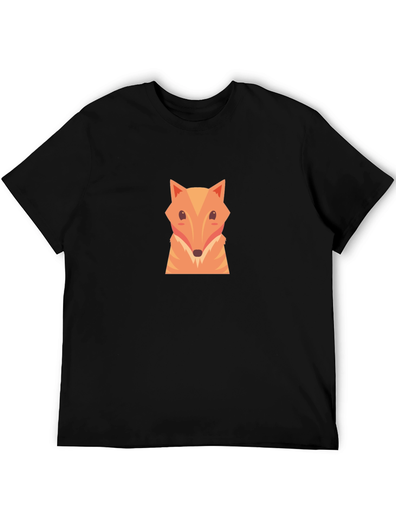Fox Graphic Print Black T-Shirt