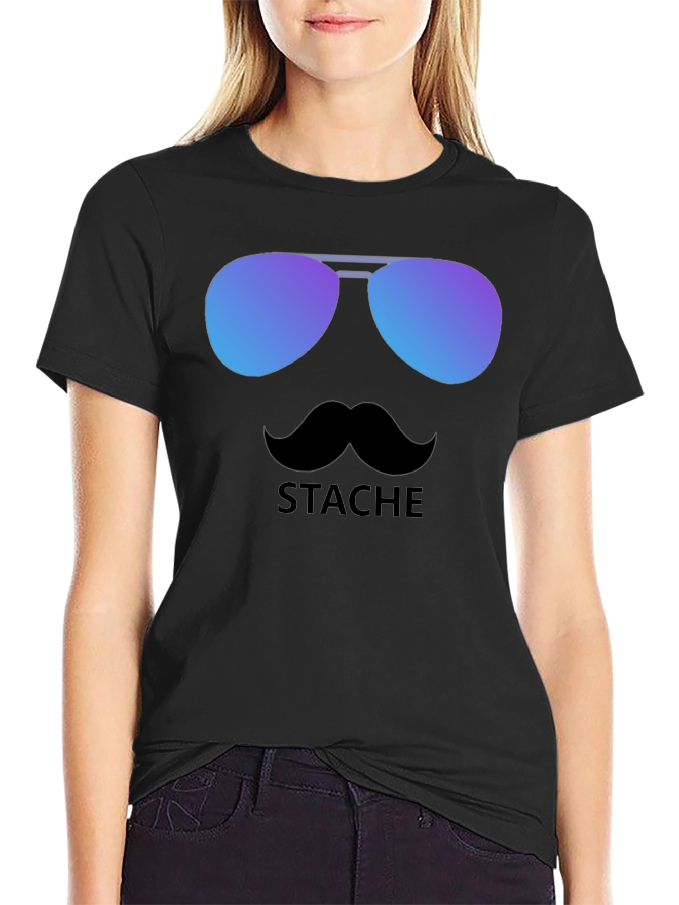 Cool Stache T-Shirt - Sunglasses & Moustache Graphic Tee