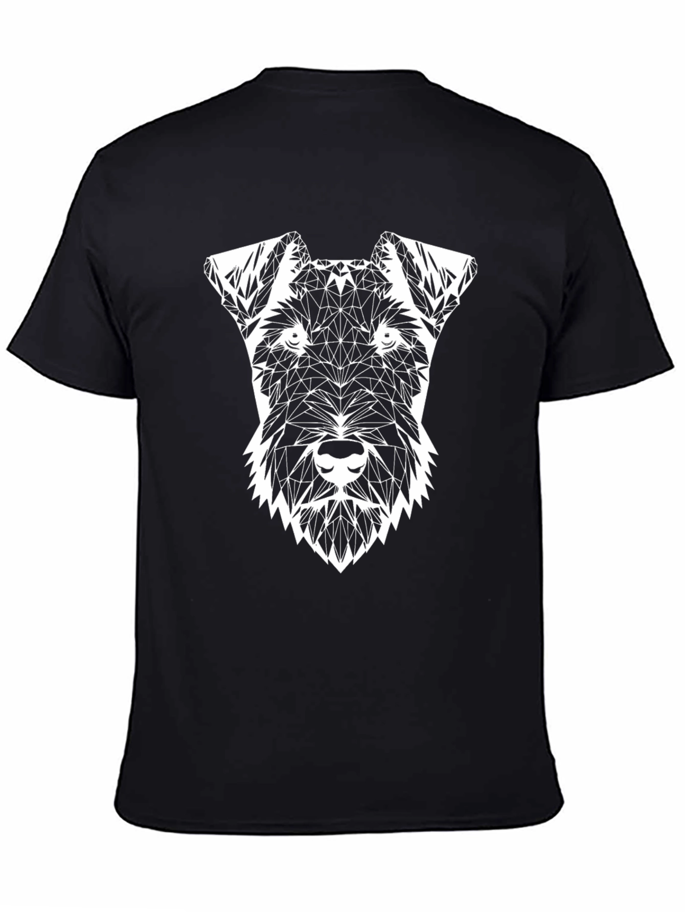 Geometric Dog Tee - Modern Black Graphic T-Shirt
