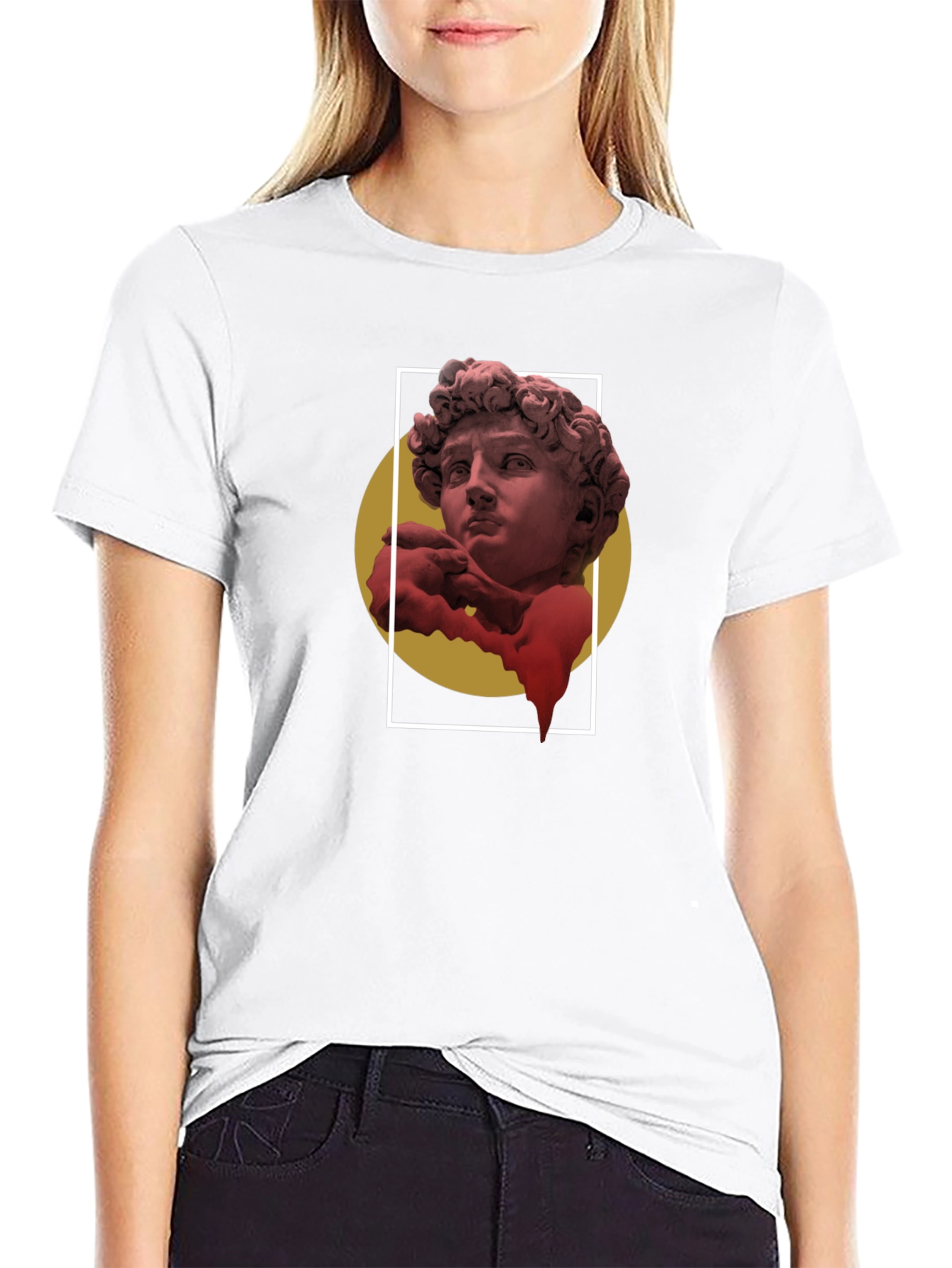 Statue Graphic Black T-Shirt