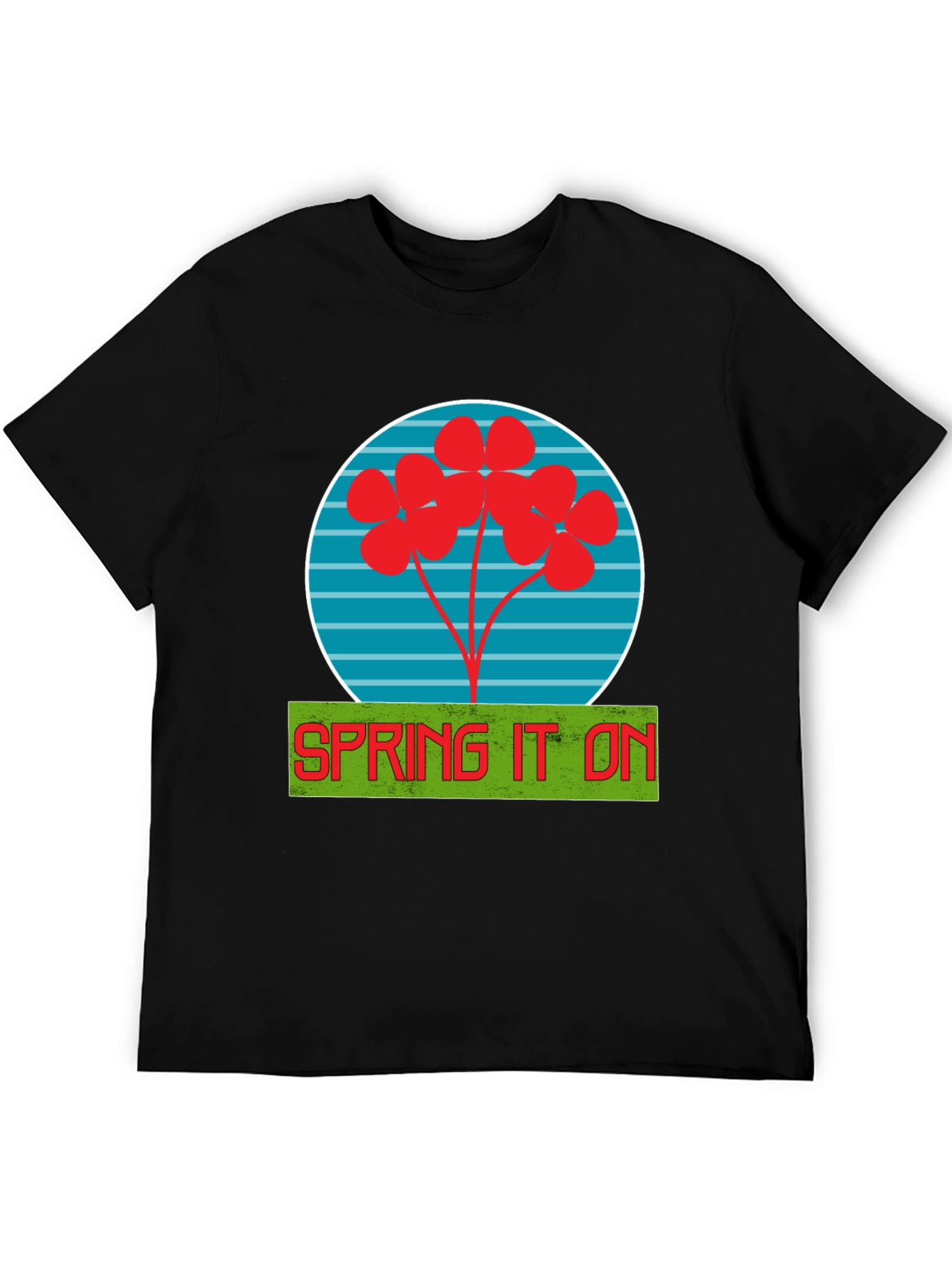 Spring It On Graphic Tee - Soft Black Cotton