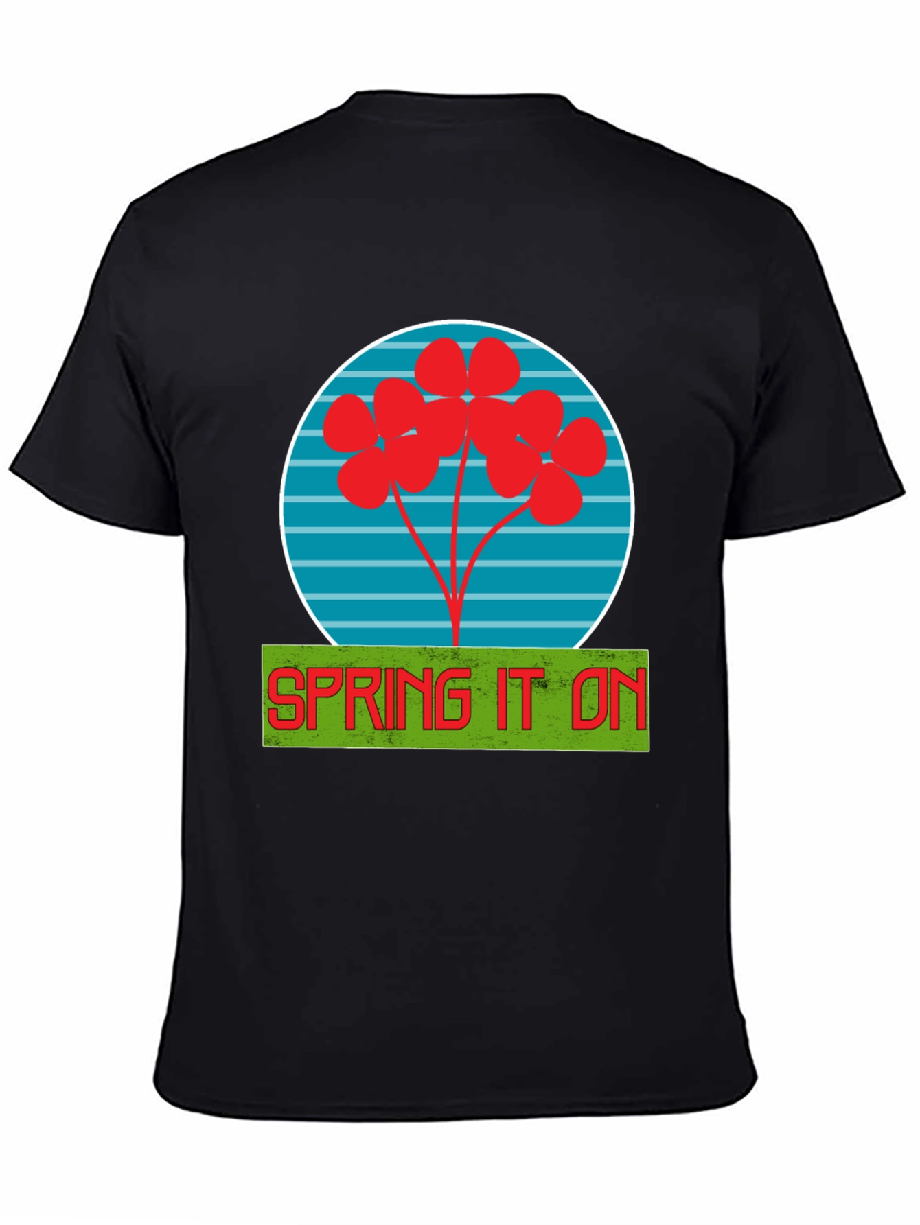 Spring It On Graphic Tee - Soft Black Cotton