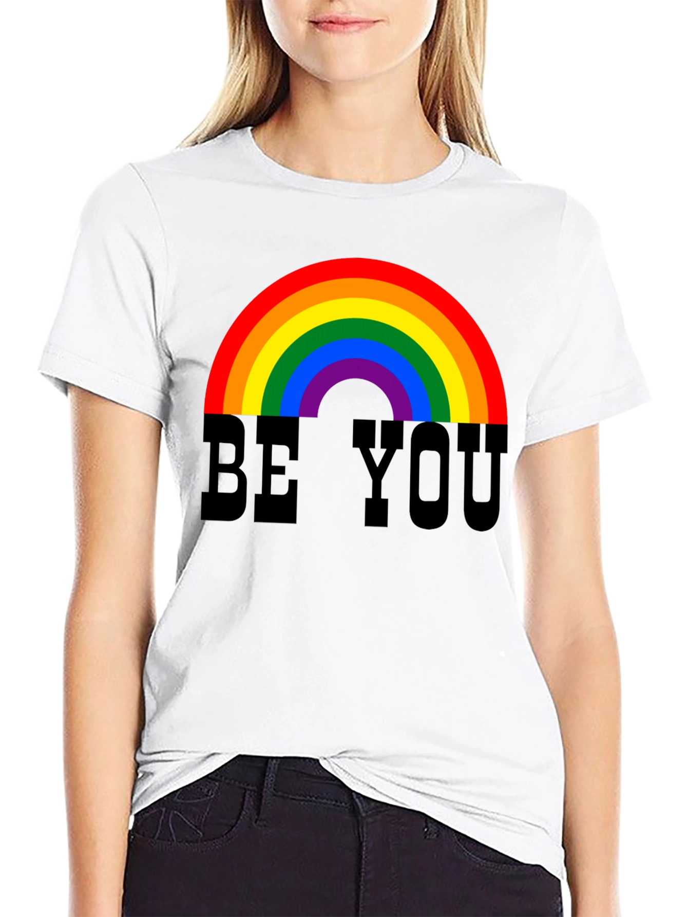 LGBT Pride Be You Rainbow Graphic T-Shirt