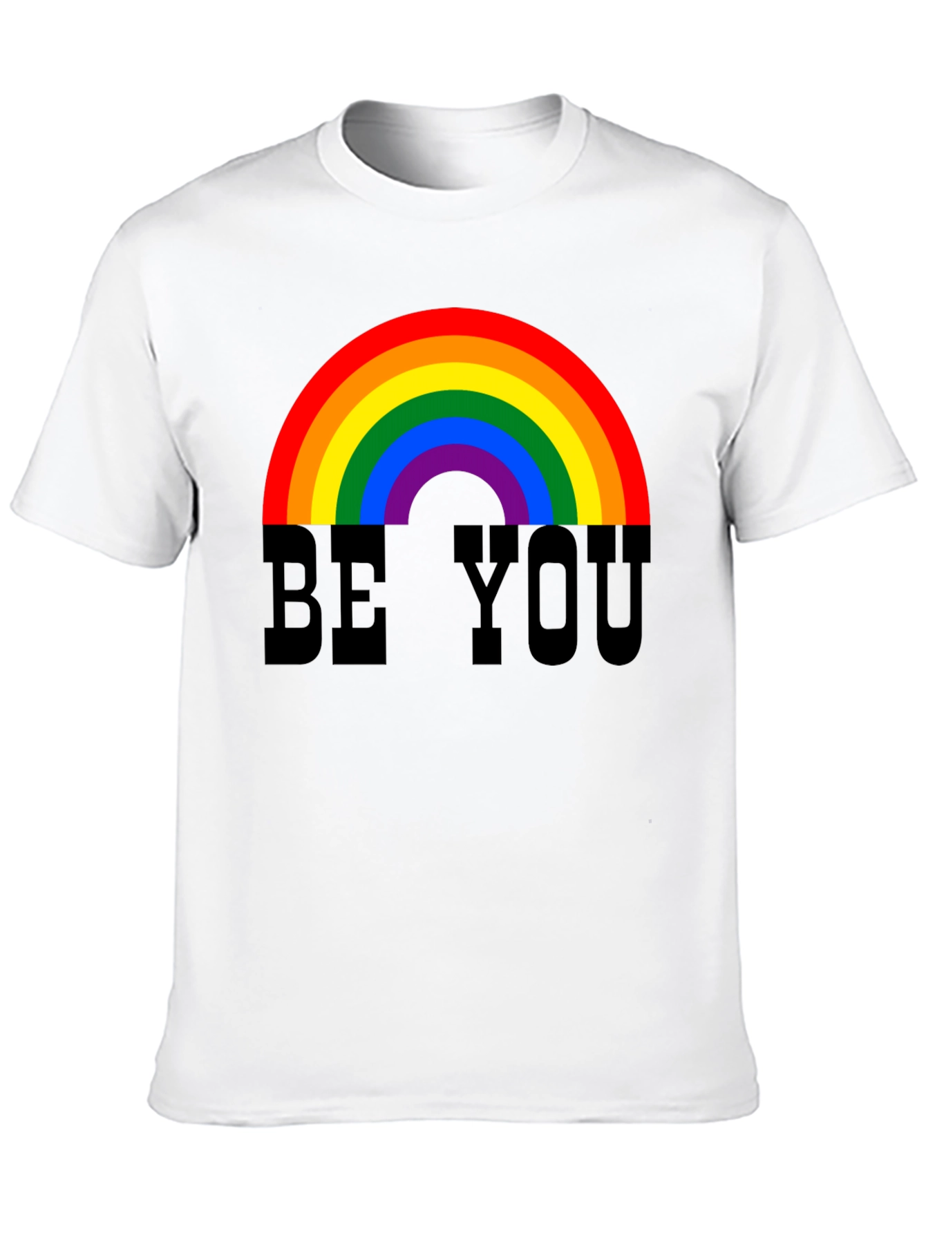LGBT Pride Be You Rainbow Graphic T-Shirt