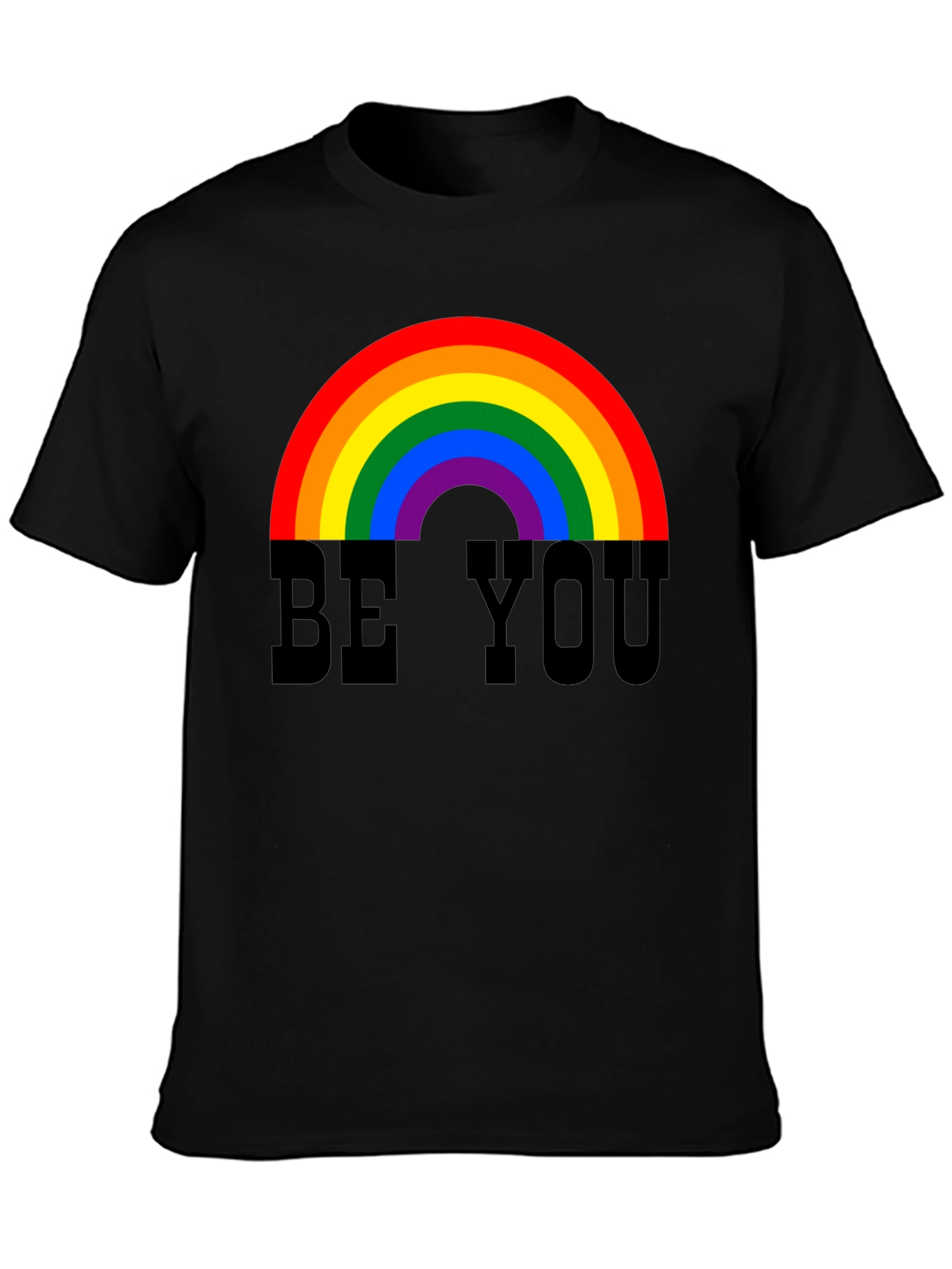 LGBT Pride Be You Rainbow Graphic T-Shirt