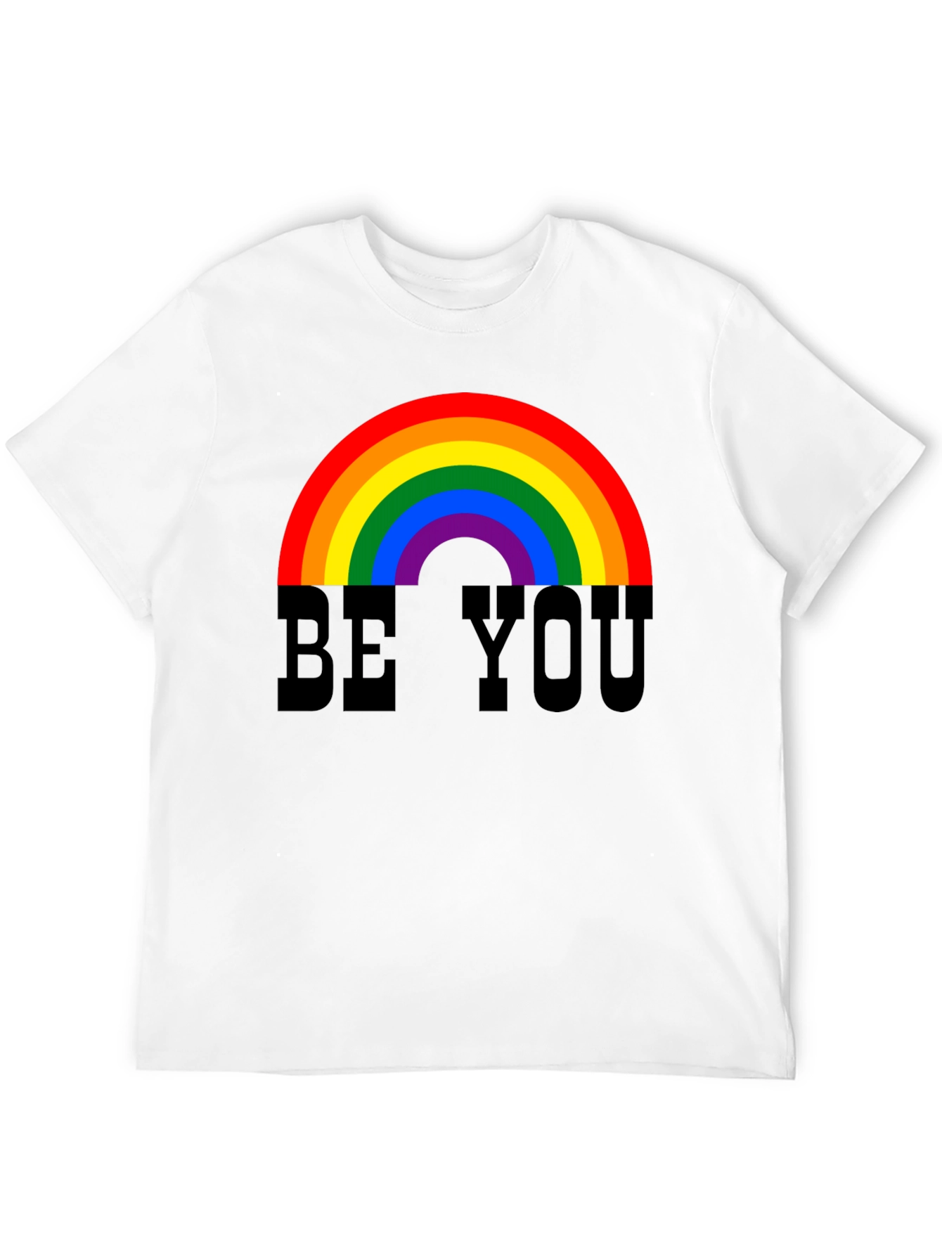LGBT Pride Be You Rainbow Graphic T-Shirt
